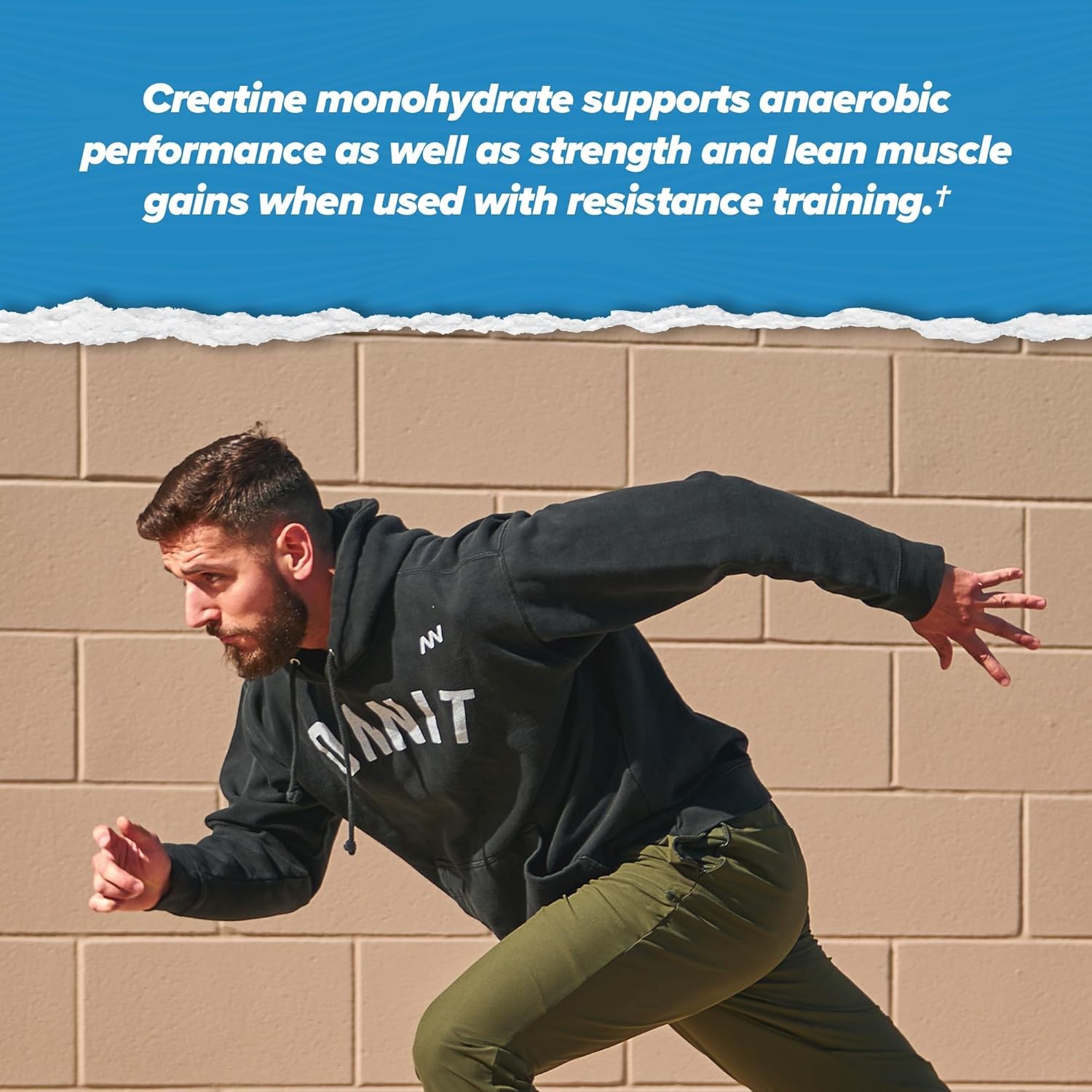 ONNIT Unflavored Creatine Monohydrate Powder 90 Serving Bulk Creatine