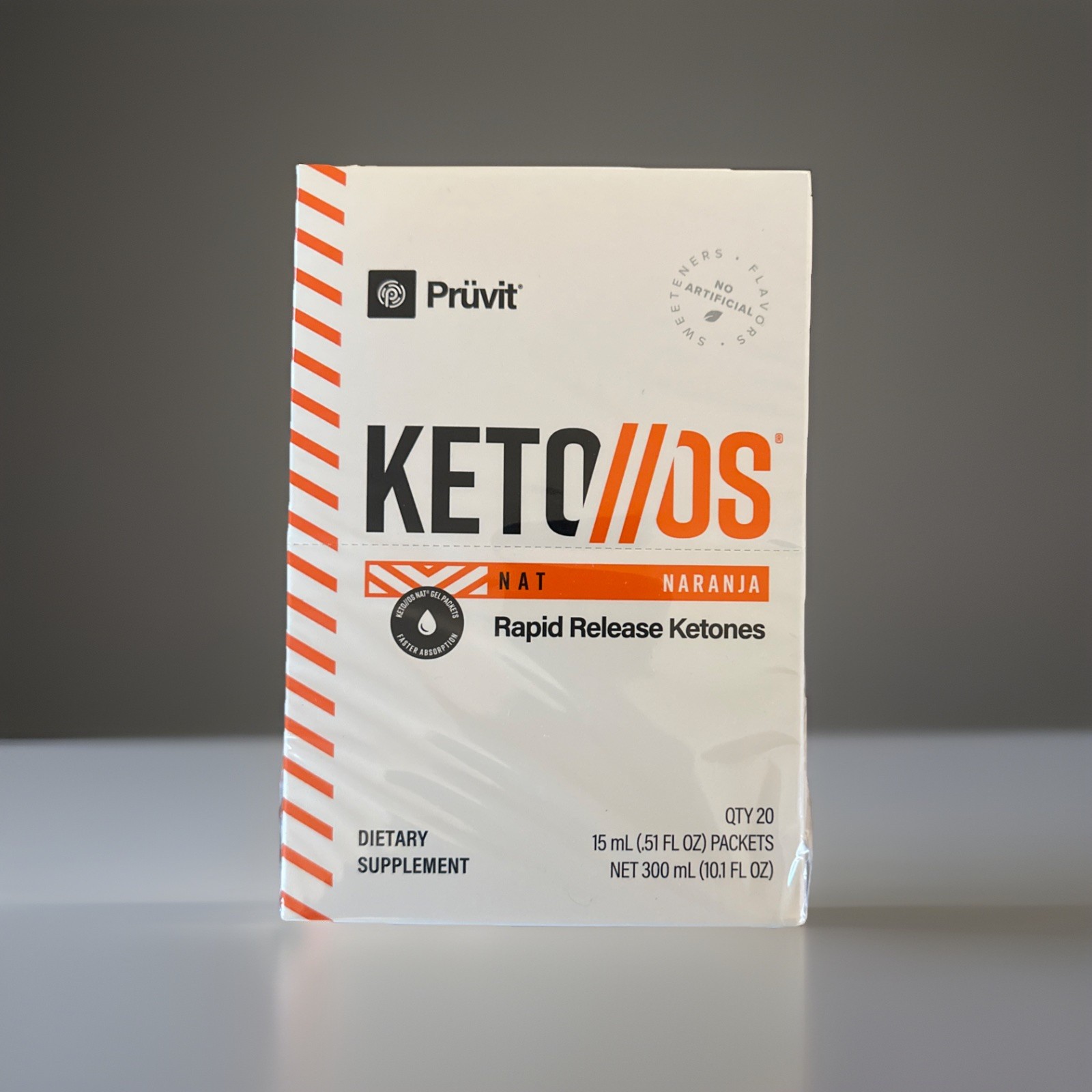 🔥🔥Pruvit Keto OS NAT NARANJA + Orange RAPID RELEASE KETONES 20pk CAFFEINE FREE