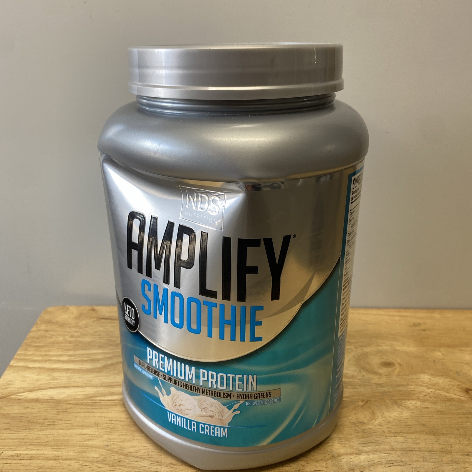NDS Amplify Smoothie Protein Added Greens Overall Health – Vanilla (30 Servings)