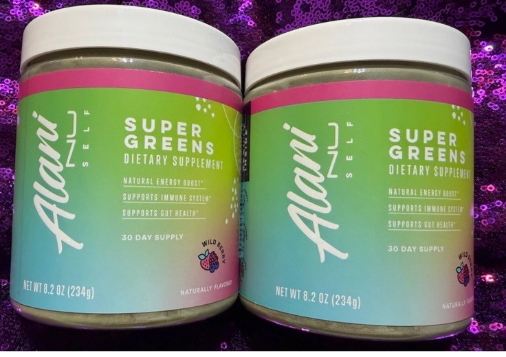 2 Alani Nu Wild Berry Super Greens Smoothie Mix 40+ Vitamins Energy Immune 8.2oz