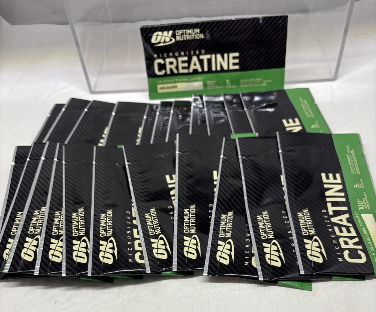 23 X OPTIMUM NUTRITION MICRONIZED CREATINE POWDER SINGLE SERVE TRAVEL PACK (B95
