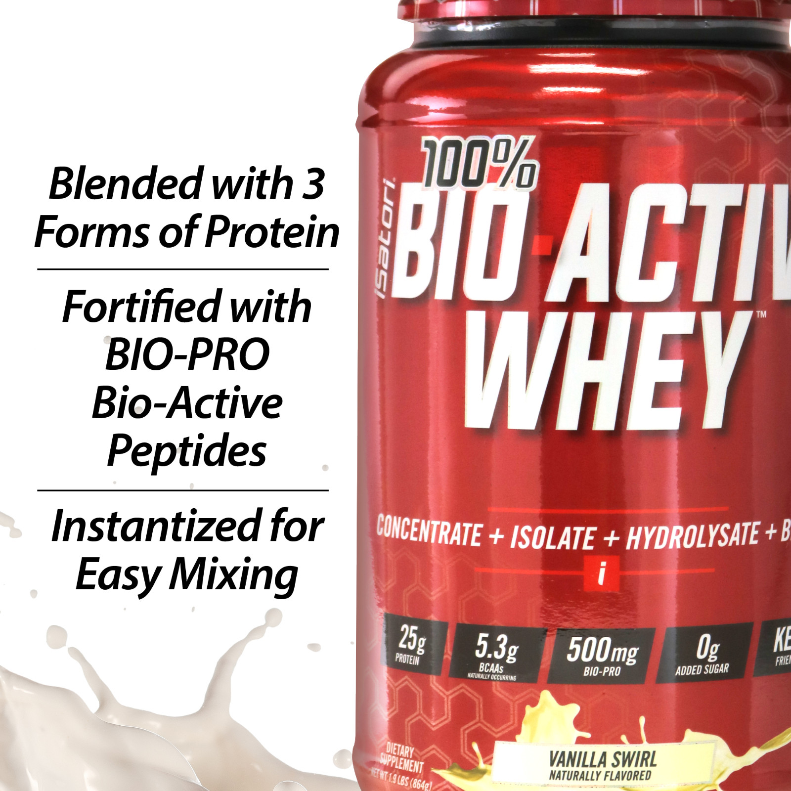 100% BIO-ACTIVE WHEY For Strength, Muscle & Recovery – Vanilla / 26 Servings