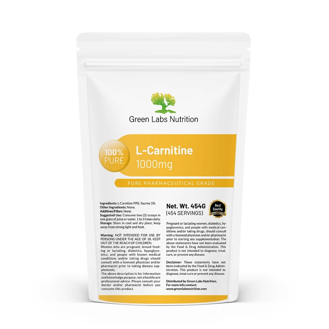 L-Carnitine free form pure powder 908g Weight Loss Endurance