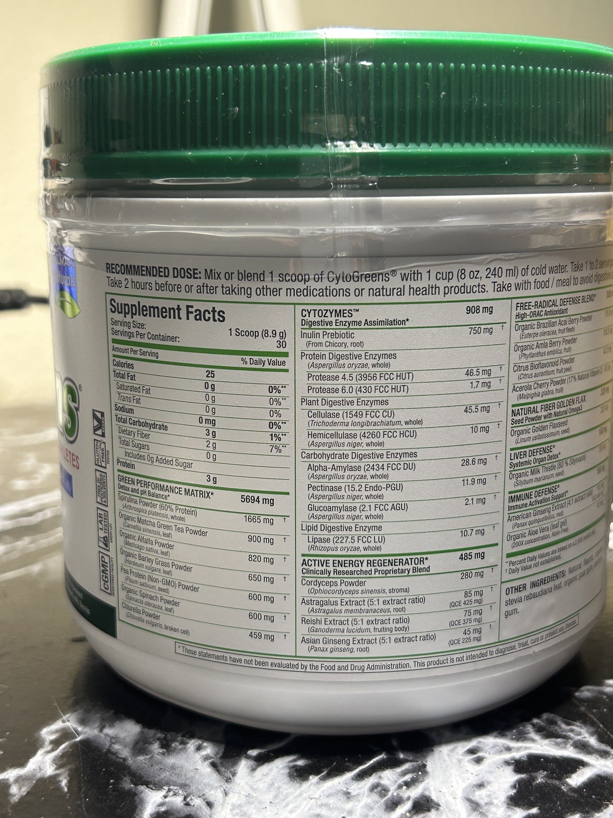 ALLMAX Nutrition – Cytogreens Super Greens Powder, Infused with Spirulina, Spina