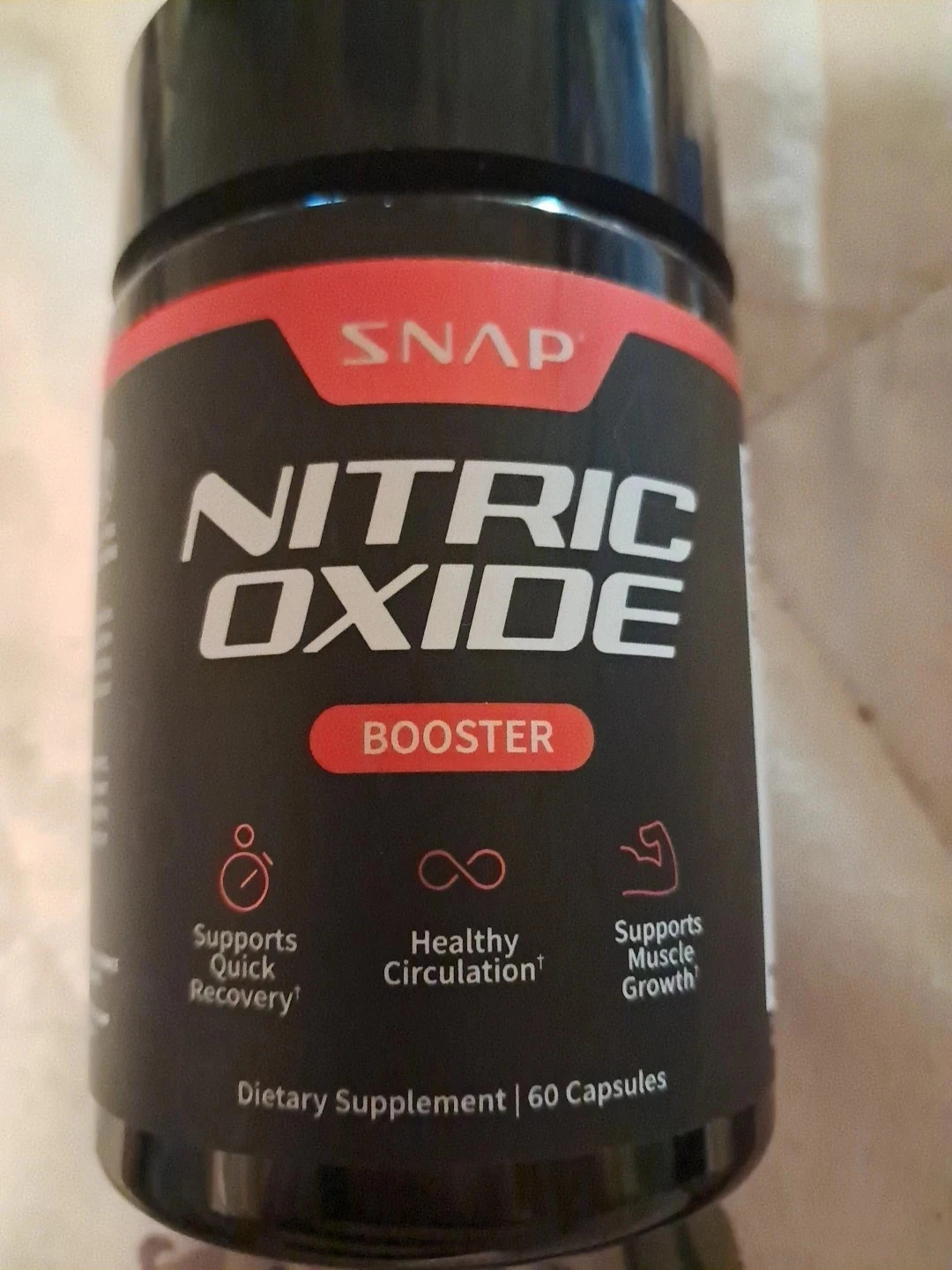 Snap Supplements Nitric Oxide Booster Pre Workout, Muscle Builder 60 Capsules
