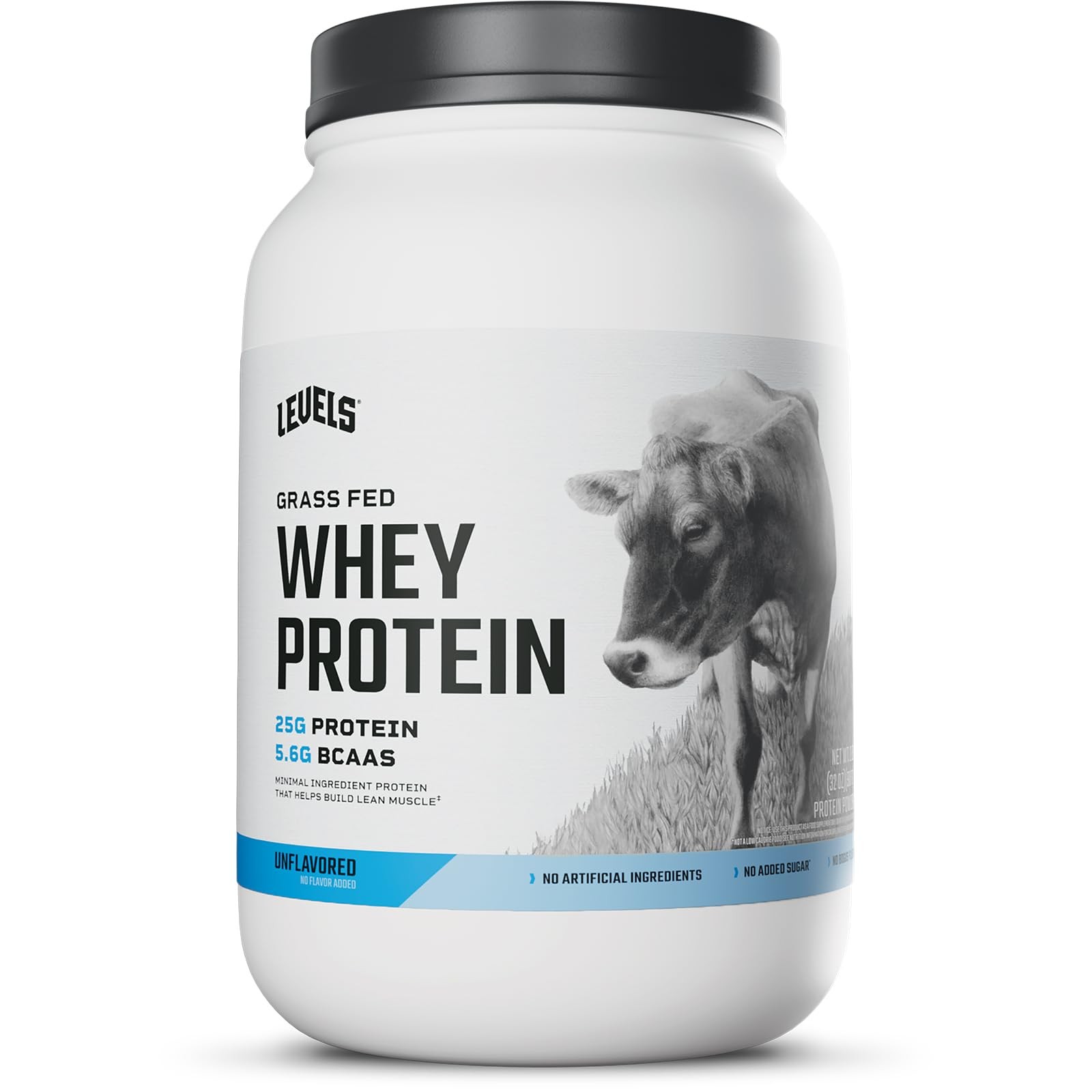 Levels Grass Fed Whey Protein Powder No Artificials 25G of Protein Unflavored…