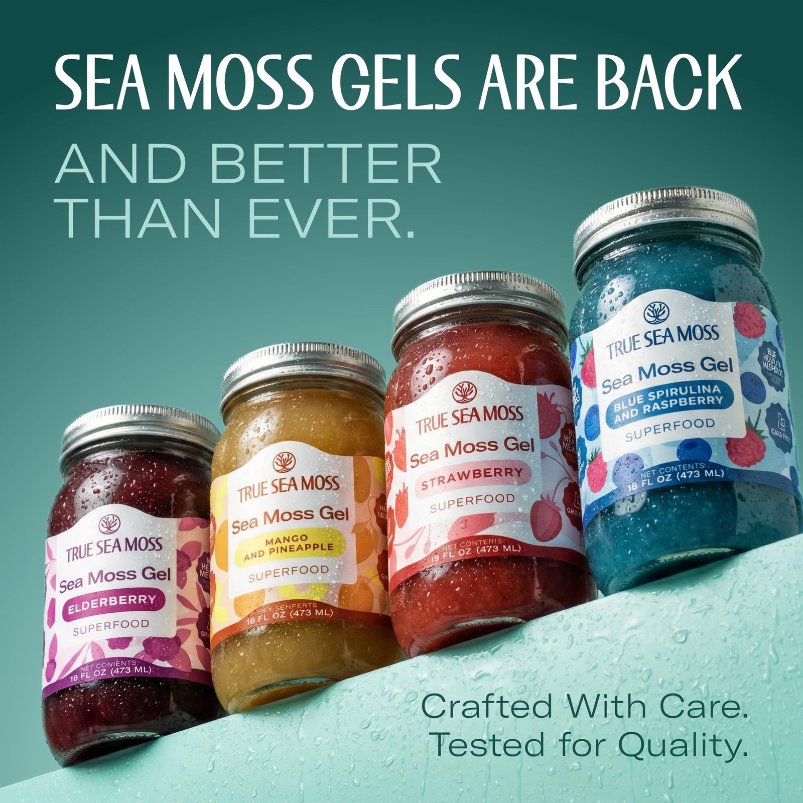 TrueSeaMoss Sea Moss Gel – Made in USA – Wildcrafted Seamoss, Fruits & Jarred…