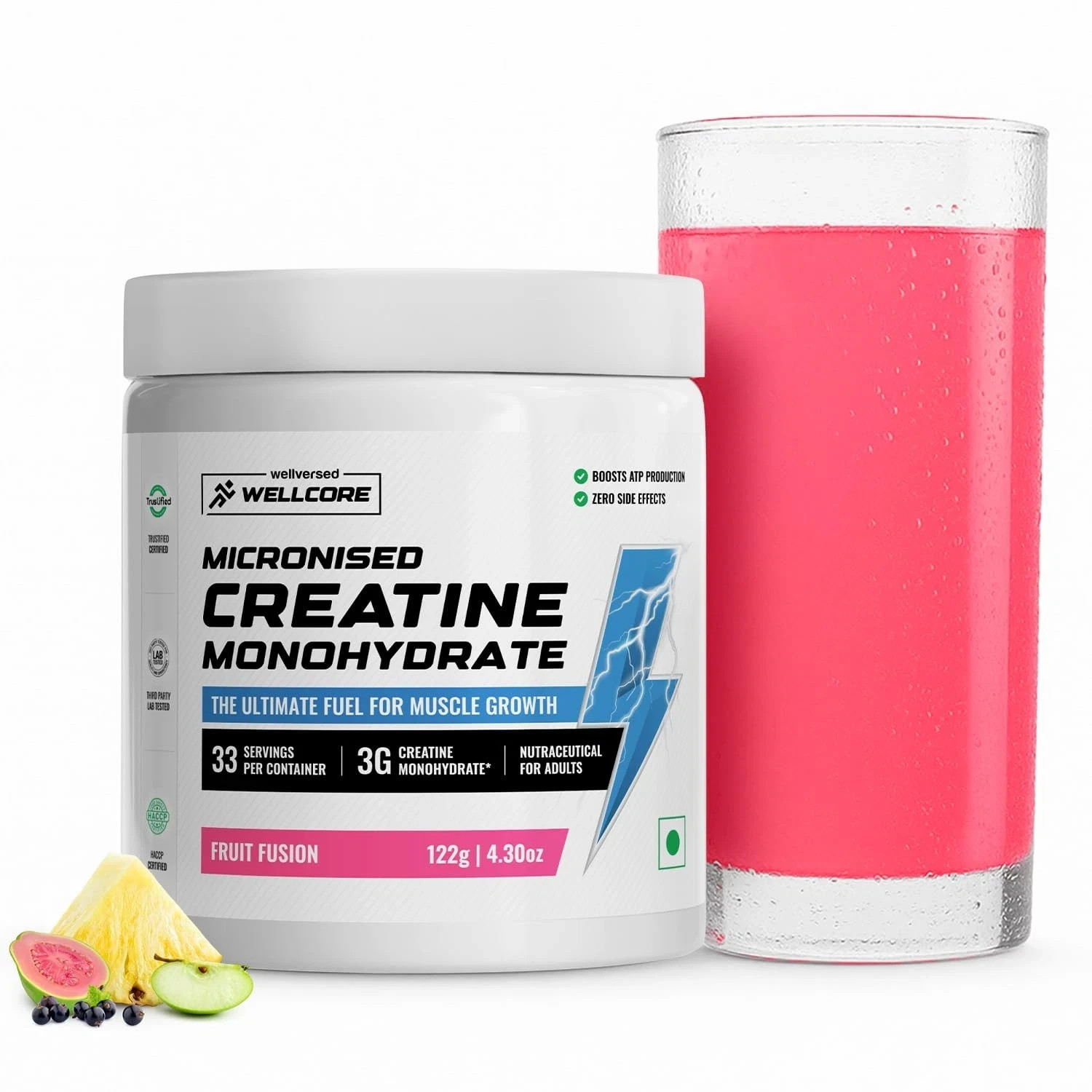 Wellcore Pure Micronised Creatine Monohydrate Powder Faster Recovery 122g