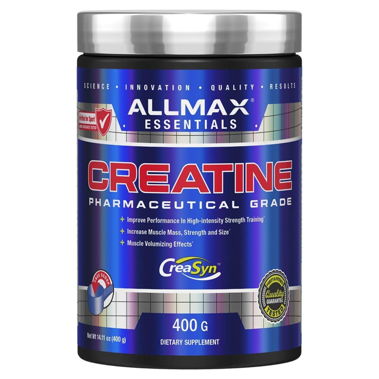 Micronized Creatine Monohydrate Powder, Unflavored, 400g – Muscle Growth & Recov