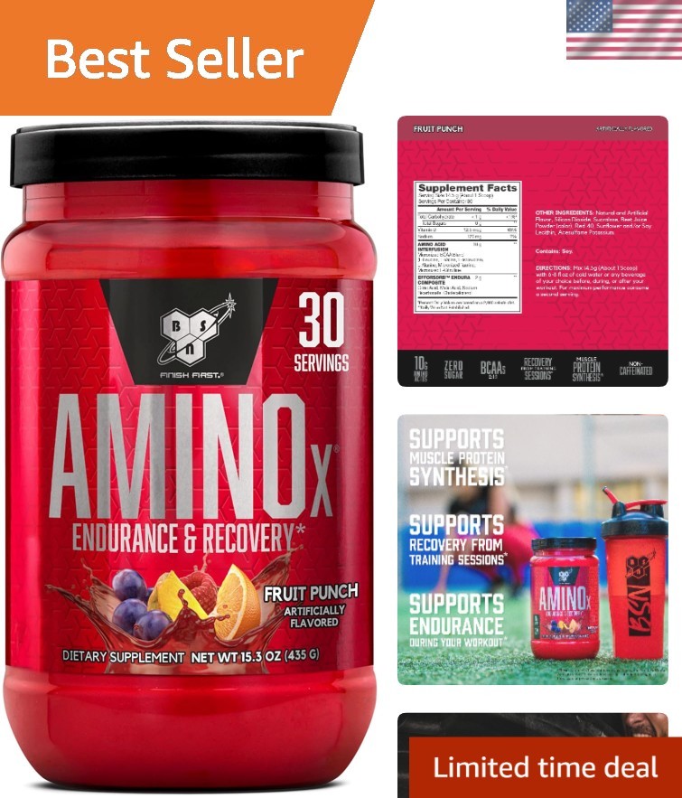 Amino X BCAA Powder: Keto-Friendly Muscle Recovery & Endurance, 30 Servings