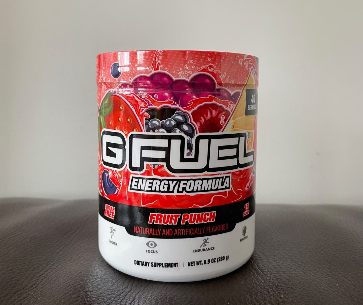 G Fuel Energy Formula, Fruit Punch, Sugar Free 9.9 oz/280g, EXP: 06/2028