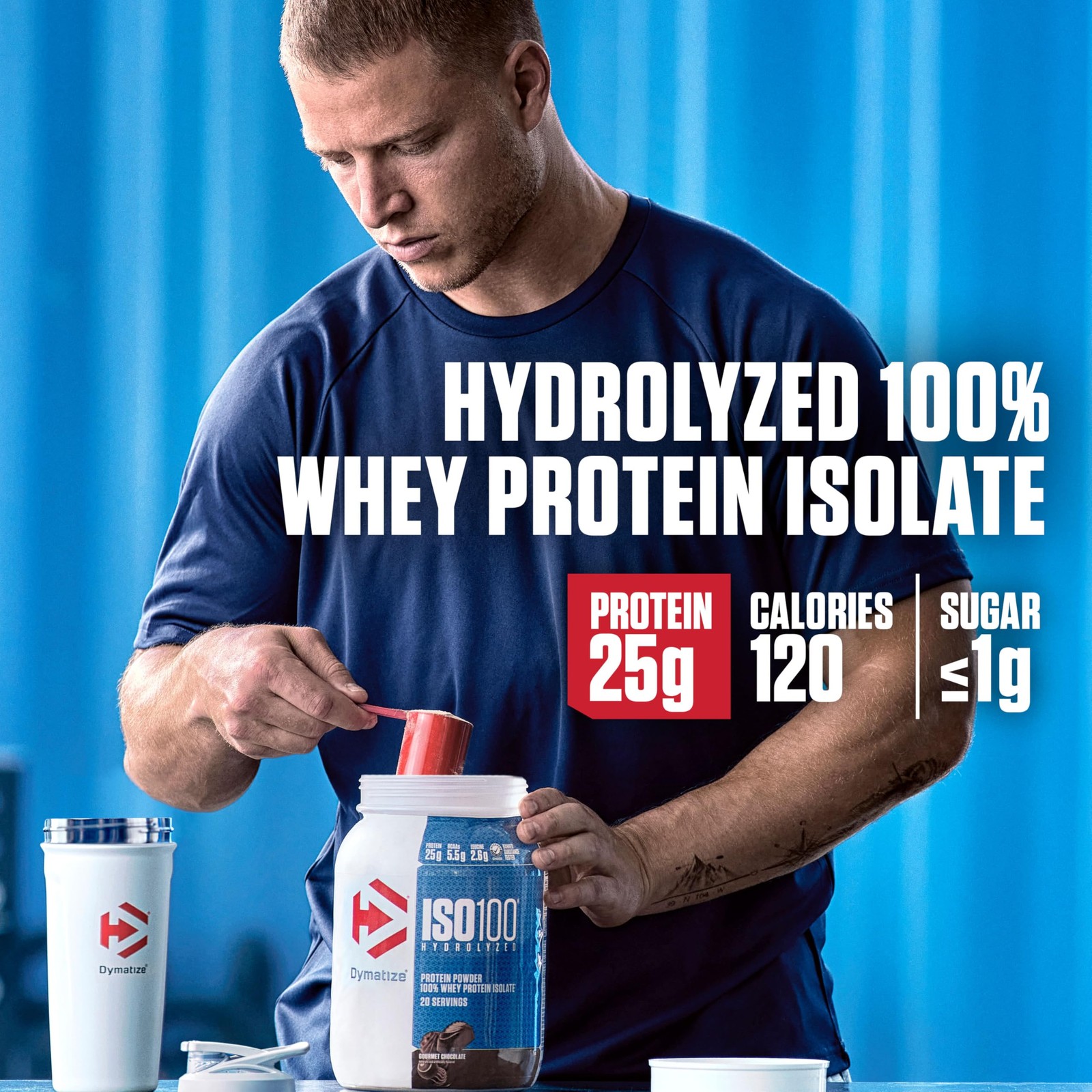 Dymatize ISO100 Whey Protein Isolate Fudge Brownie 25g Protein 20 Serv Glute…