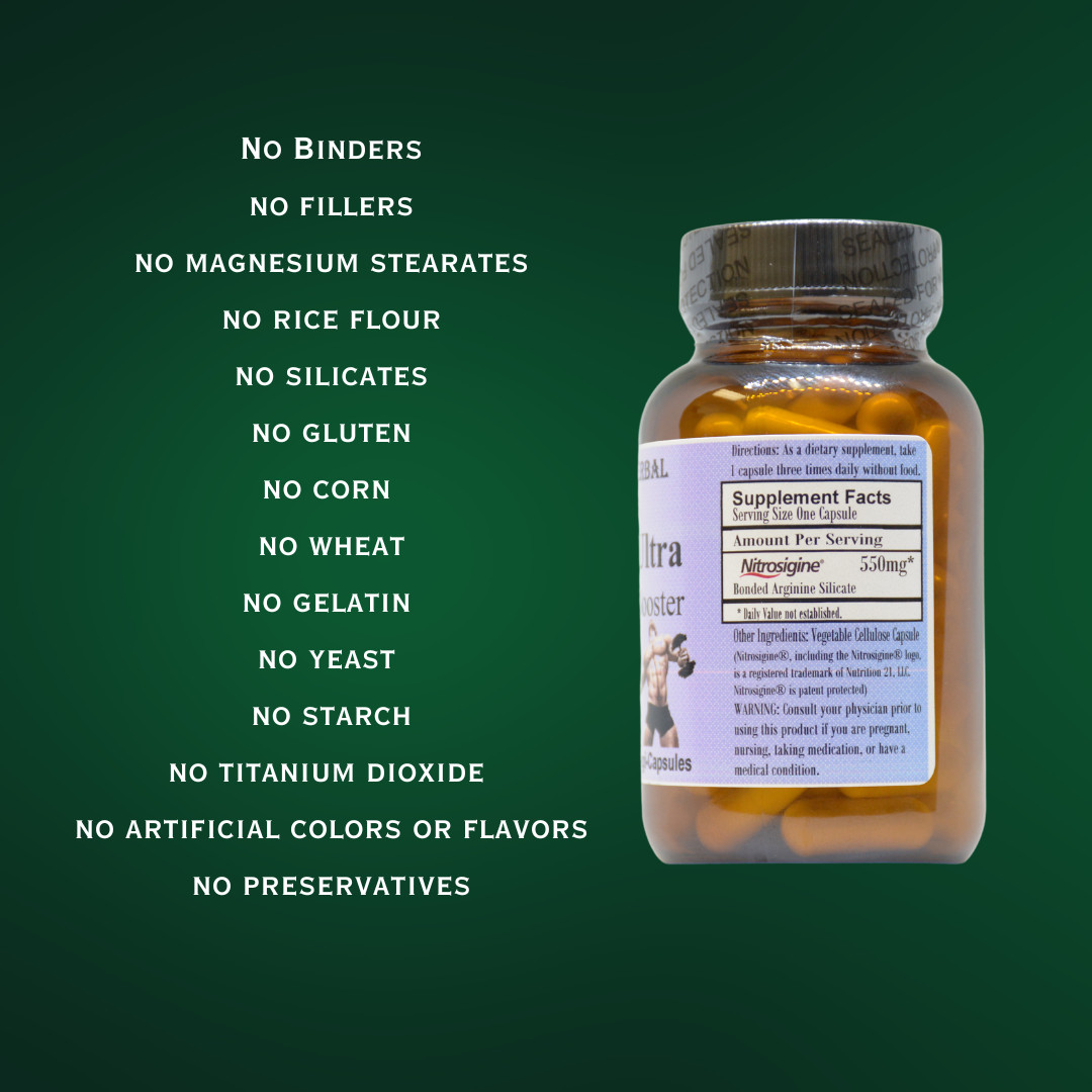 Arginine Ultra – A Better Type of Arginine – Stearate Free, Bottled in Glass!!!