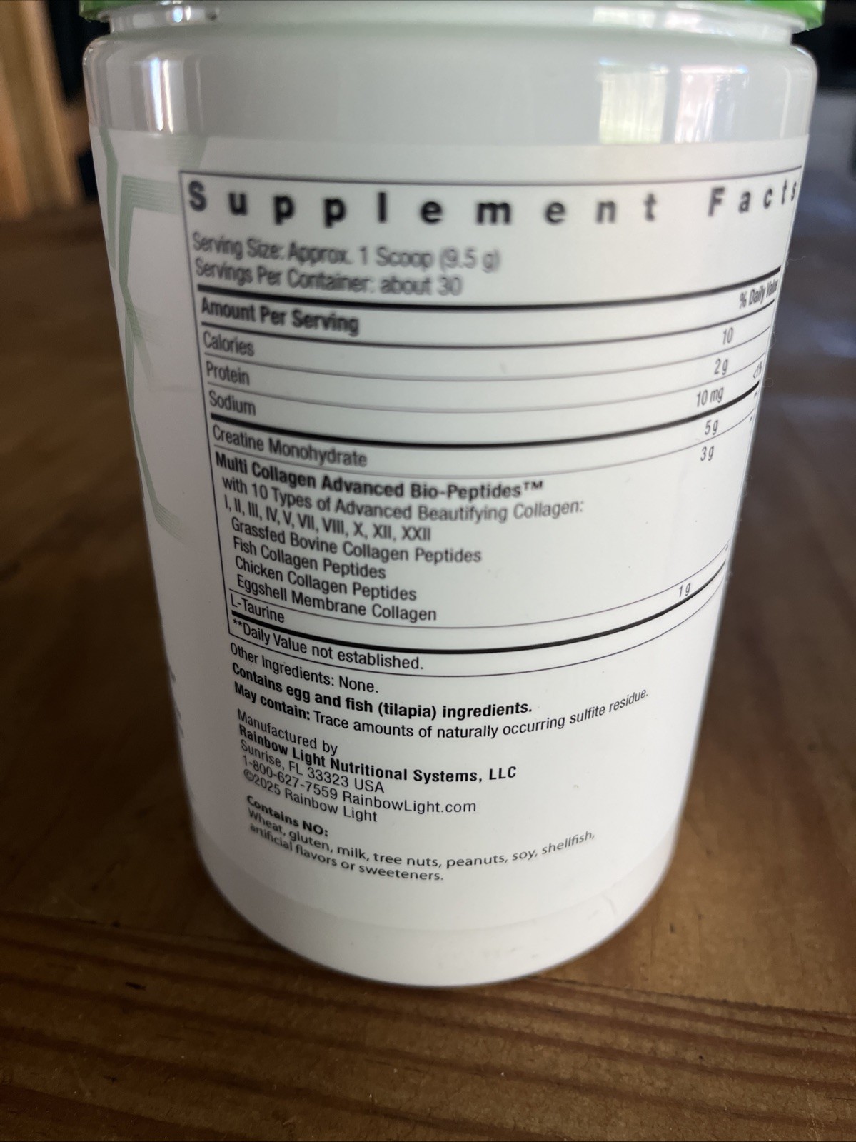 Rainbow Light Creatine + Multi Collagen Powder 10 oz