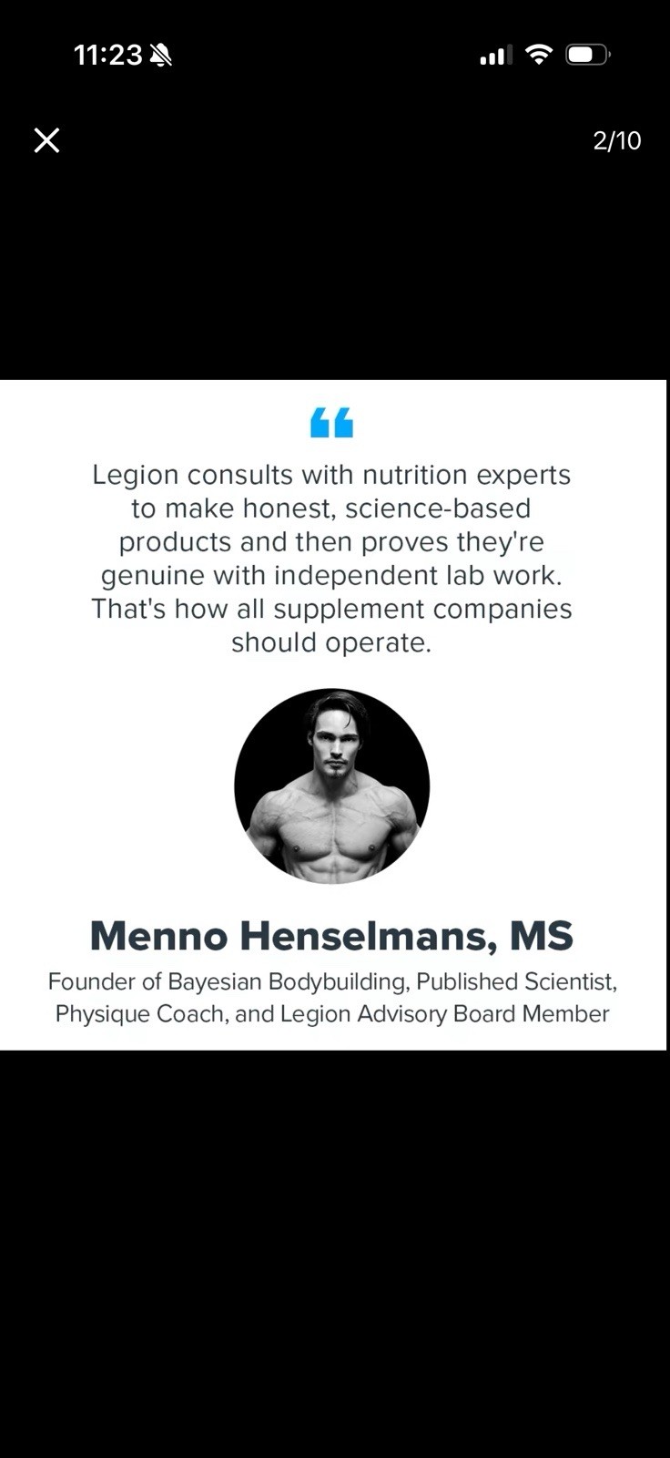 LEGION Micronized Creatine Monohydrate Powder – 60 Servings, Unflavored