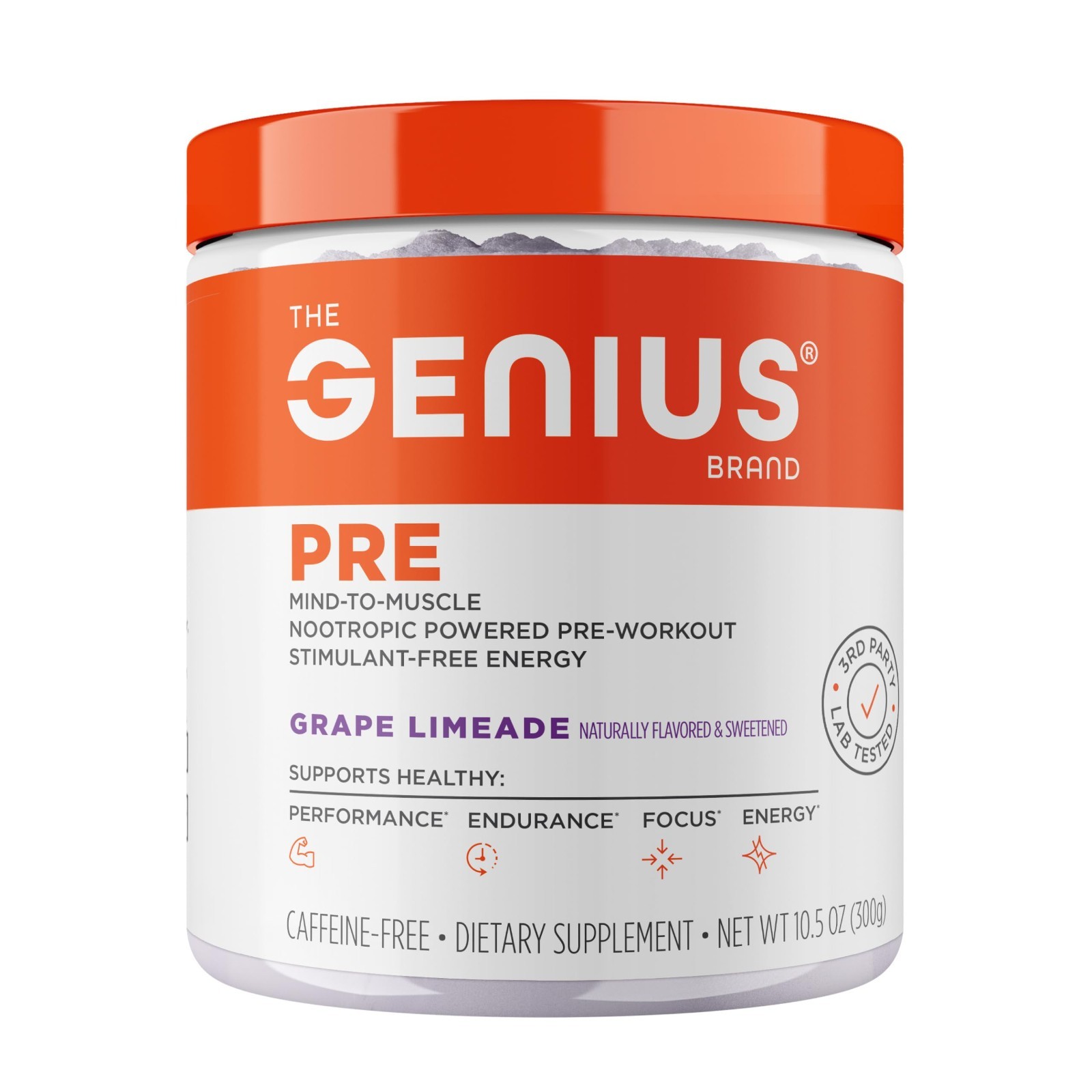 Caffeine-Free Pre Workout Powder for Energy, Focus & Endurance – 20 Servings Gra