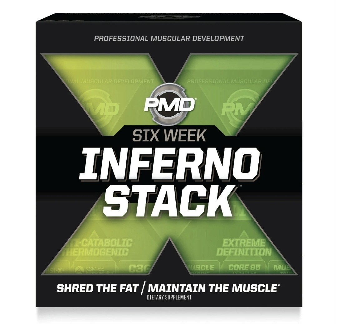 PMD Six Week Inferno Stack Arsenal Elite 120 Omega Cut 180 Thermogenic Diet Pill