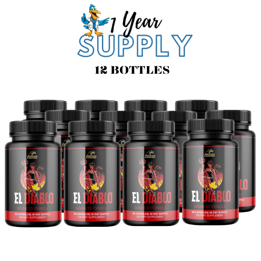 El Diablo- Bodybuilding & Men’s Health Support- 12 Bottles- 1080 Capsules