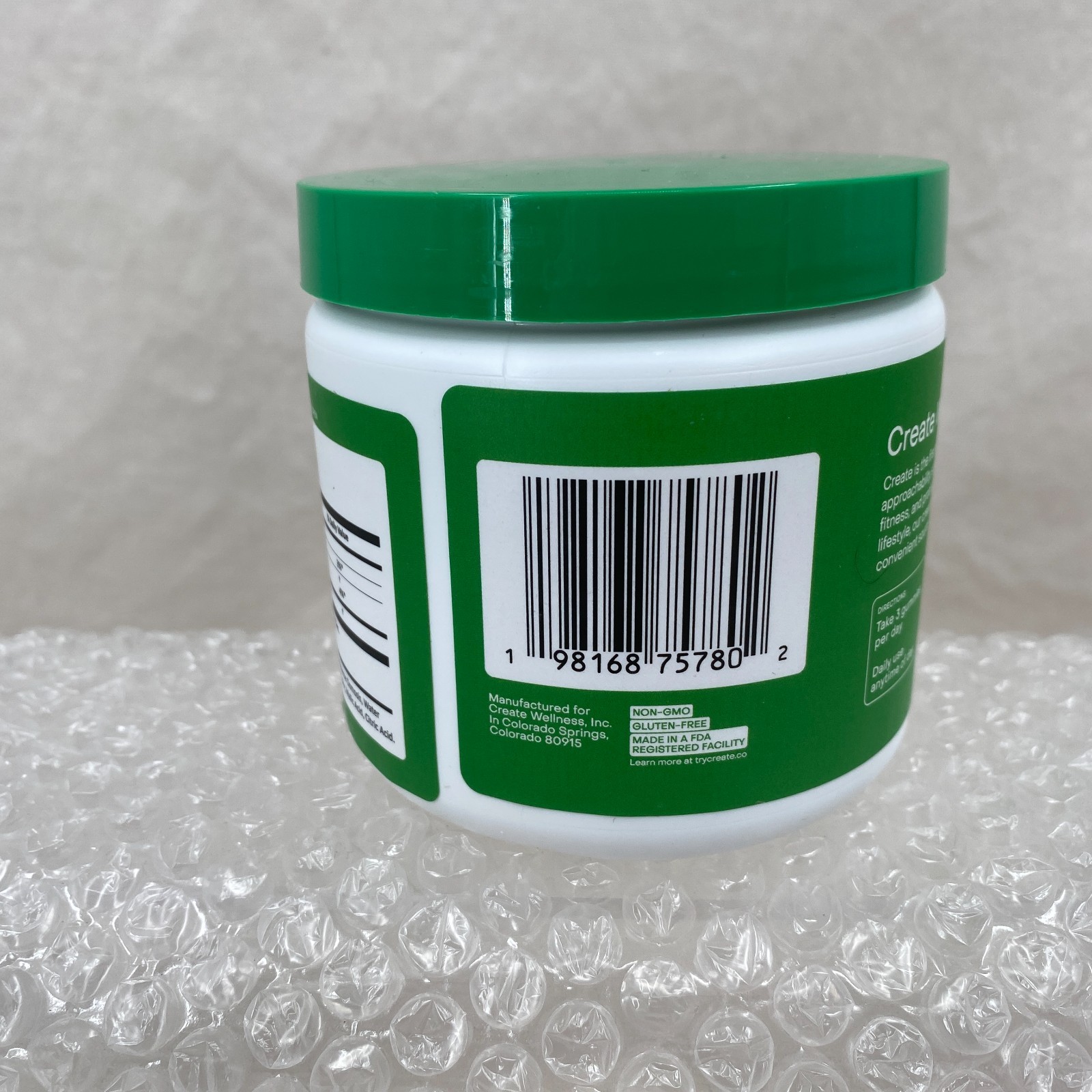 Create Creatine Monohydrate Gummies Sour Green Apple 45 Count NEW