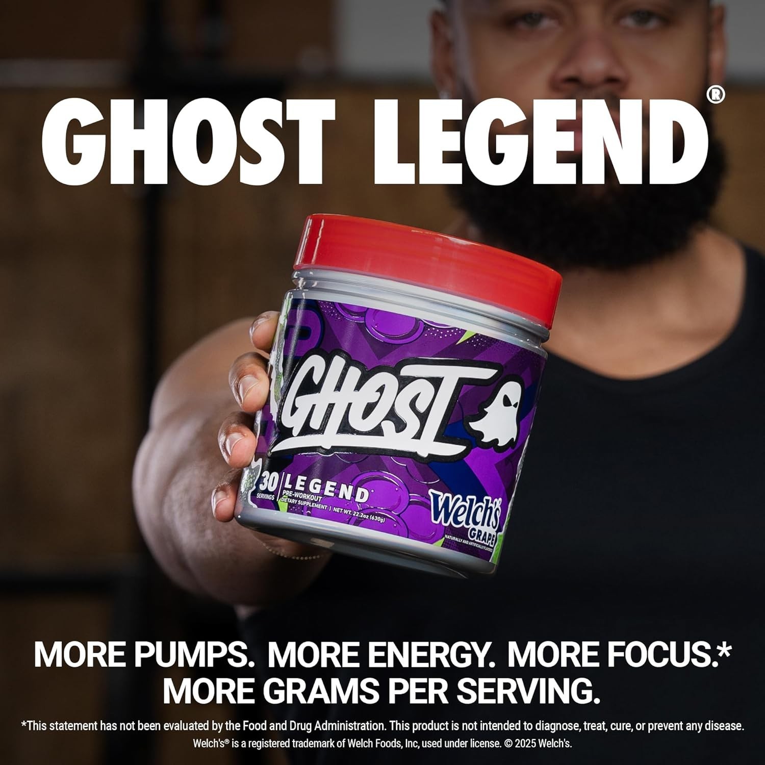 Legend Pre-Workout Powder – Welch’s Grape, 30 Servings, Sugar-Free Energy Boost