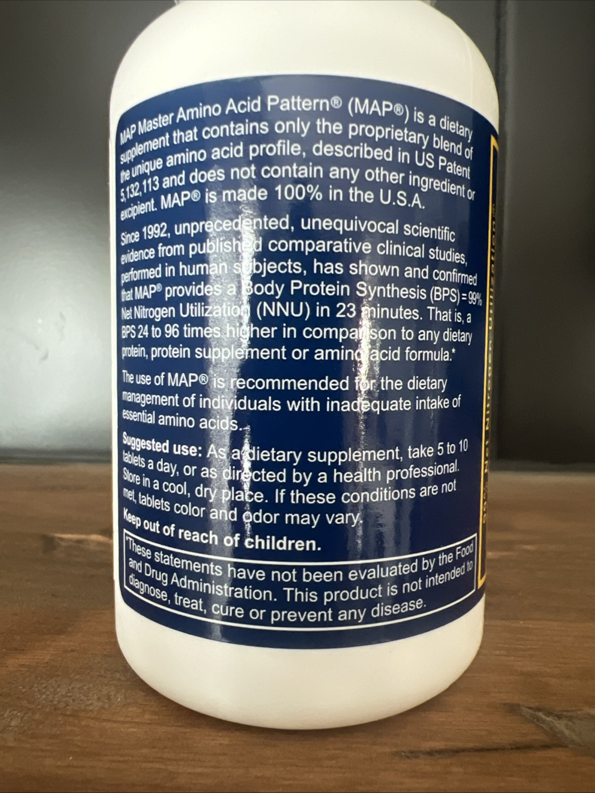 MAP Master Amino Acid Pattern 120 Tablets 1000mg Exp 7/2028 – New/Sealed!