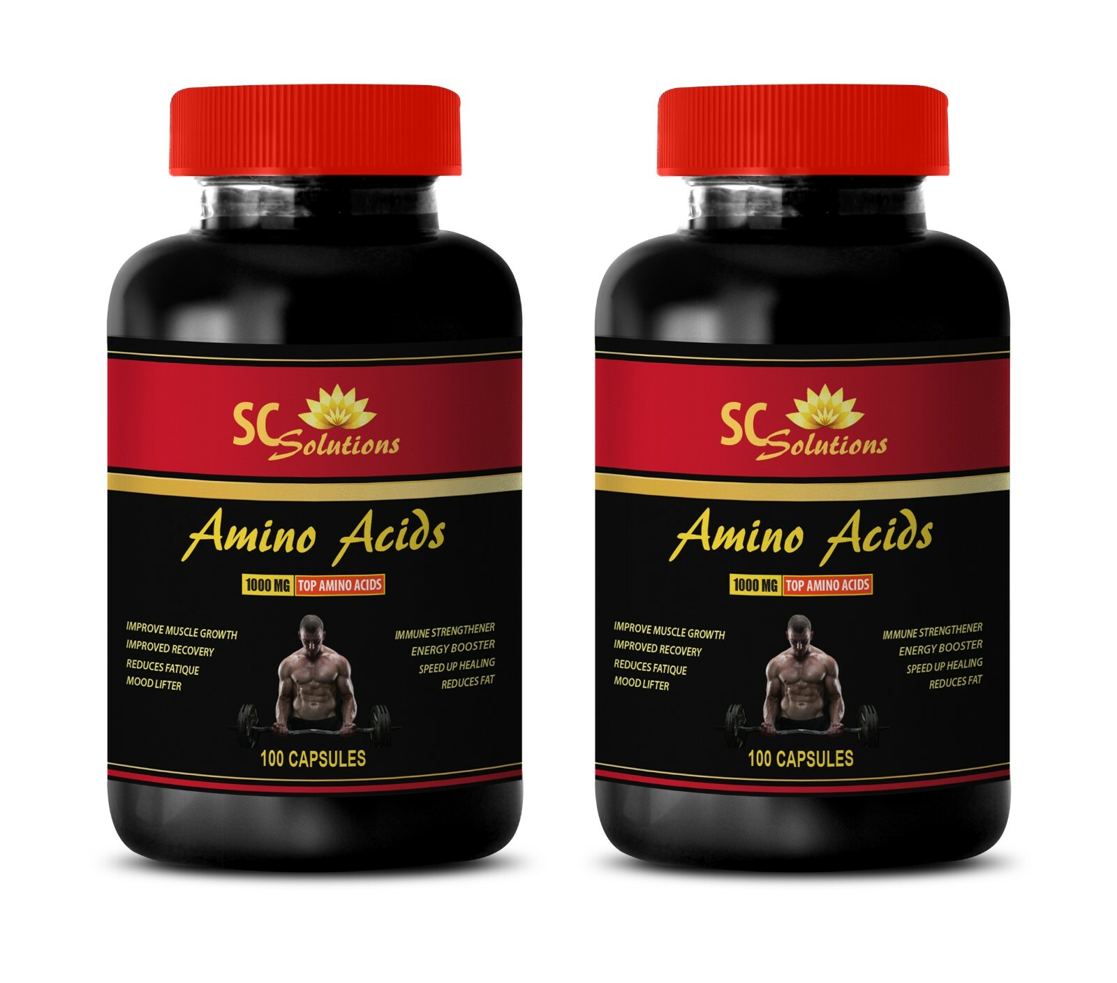 speed up healing – AMINO ACID 1000mg – fat burner – 2 Bottles 200 Capsules