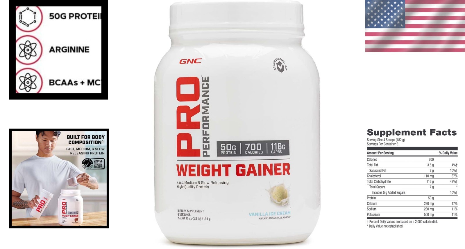 Pro Performance Weight Gainer – Double Chocolate 2.5 lb – 50G Protein