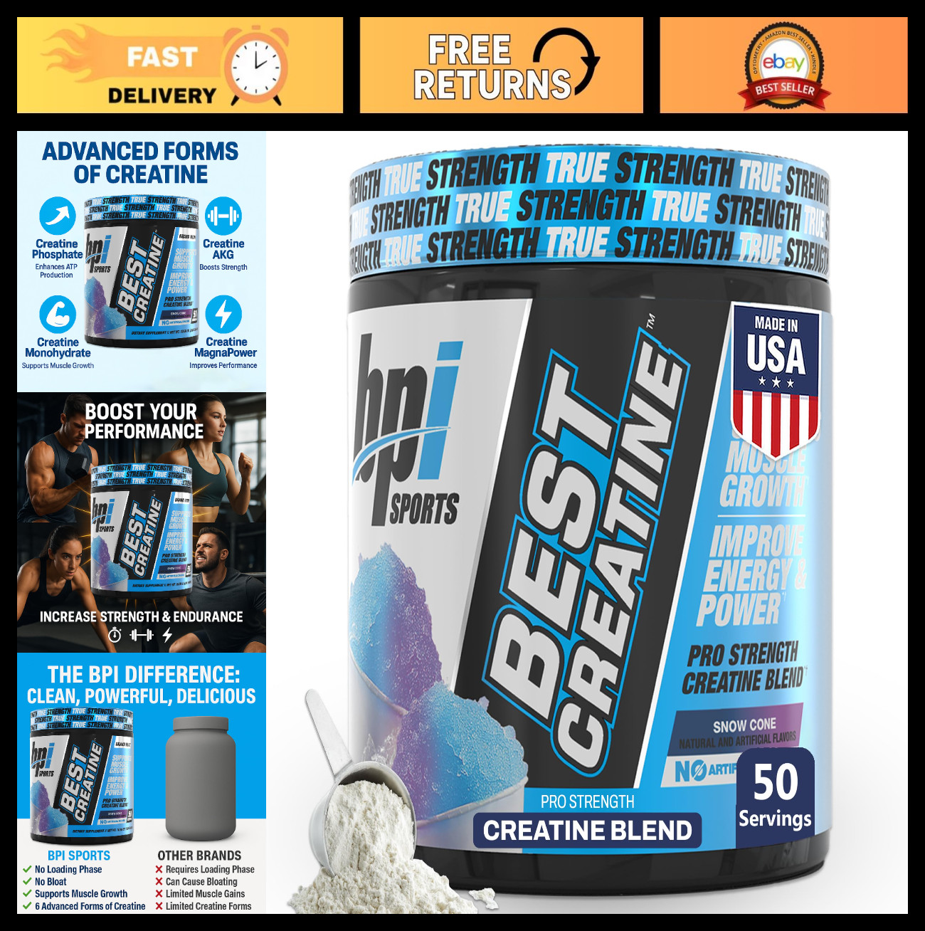 Creatine Monohydrate Powder – Himalayan Salt – Strength, Endurance, Muscle Growt