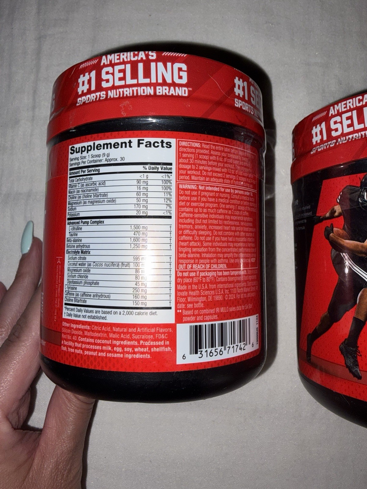 six star pre workout explosion 2.0 Lot Of 2 Jars Fruit Punch 9.52oz Per Ex 10/27