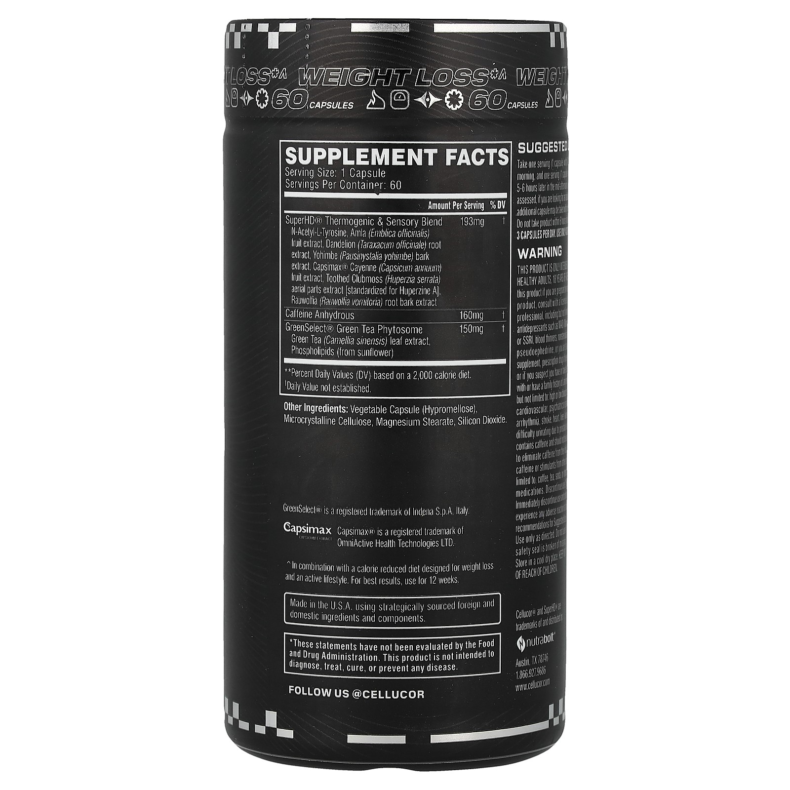Super HD, High-Definition Fat Burner, 60 Capsules