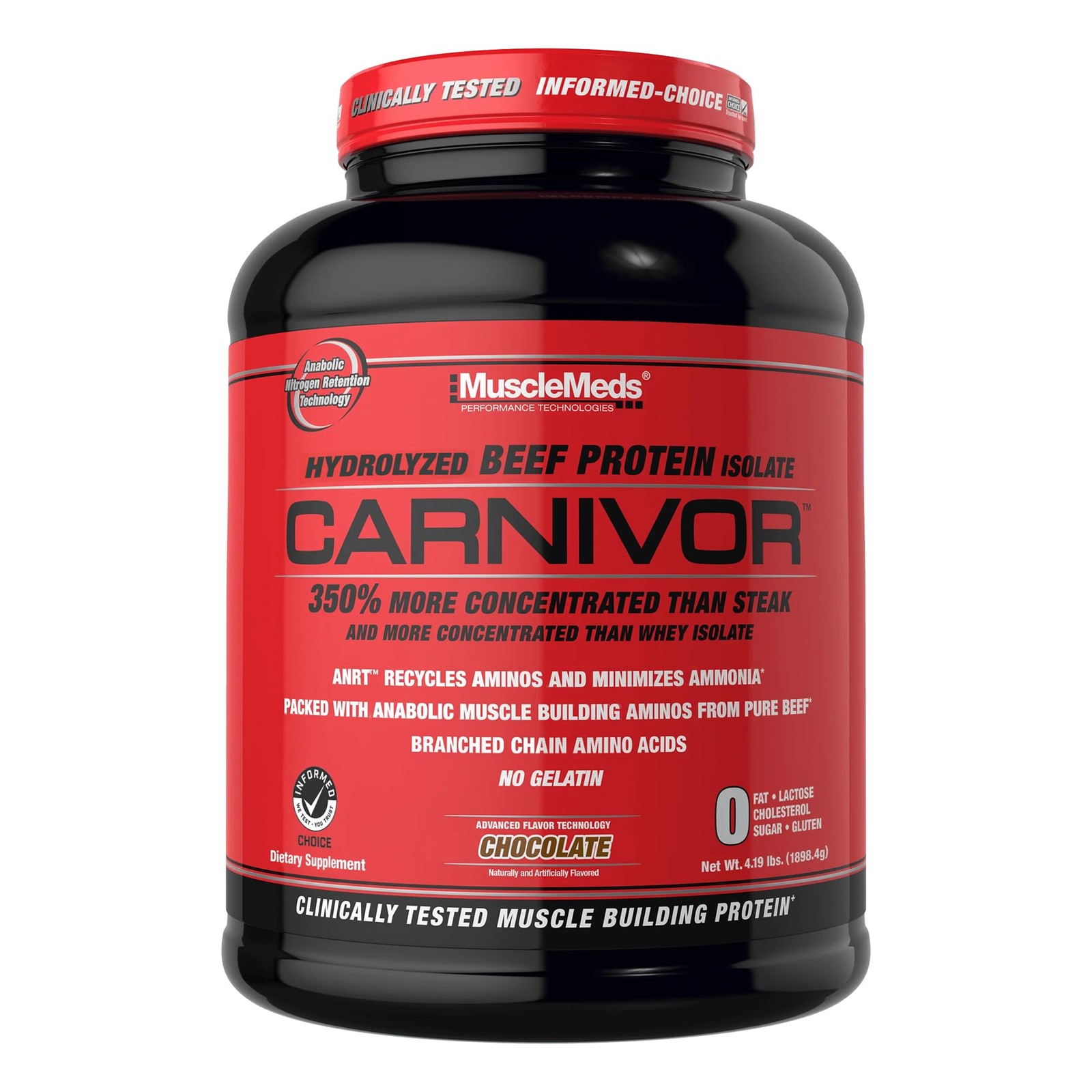 CARNIVOR Beef Protein Isolate 4.19 Pound Muscle Building Supplement Chocolate…