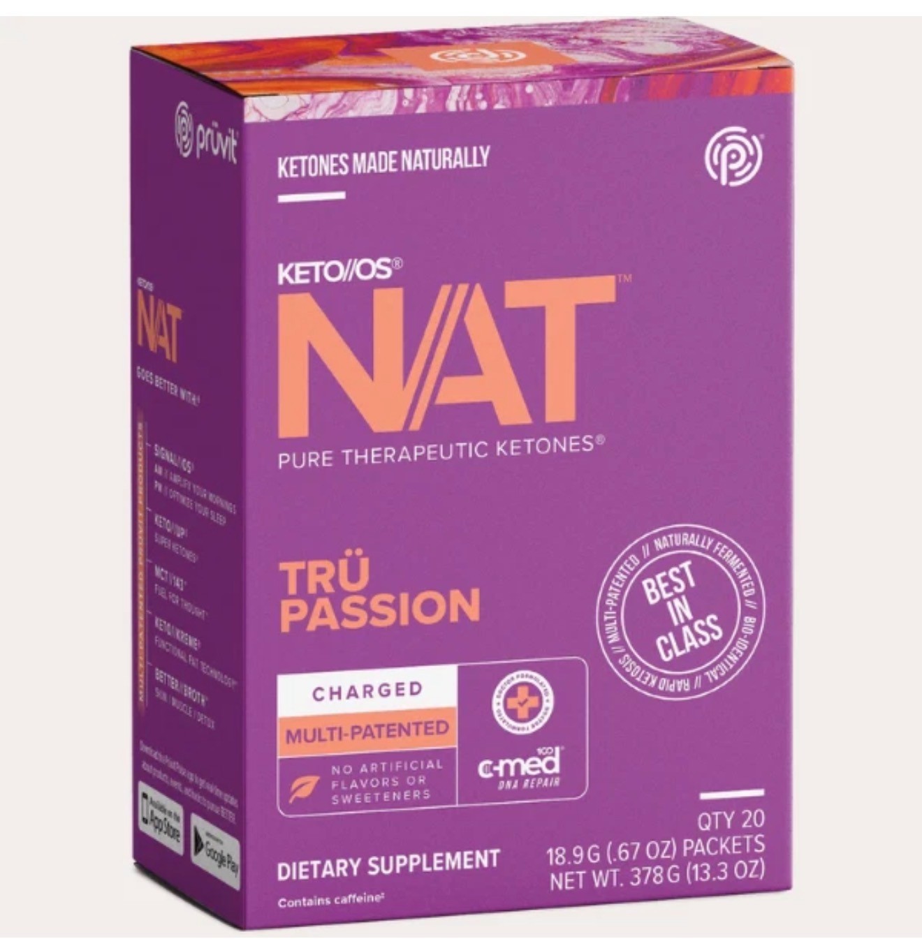 Pruvit KETONES Keto OS NAT 5, 10, 20 Packs Charged /Free Shipping /Exp 2027+