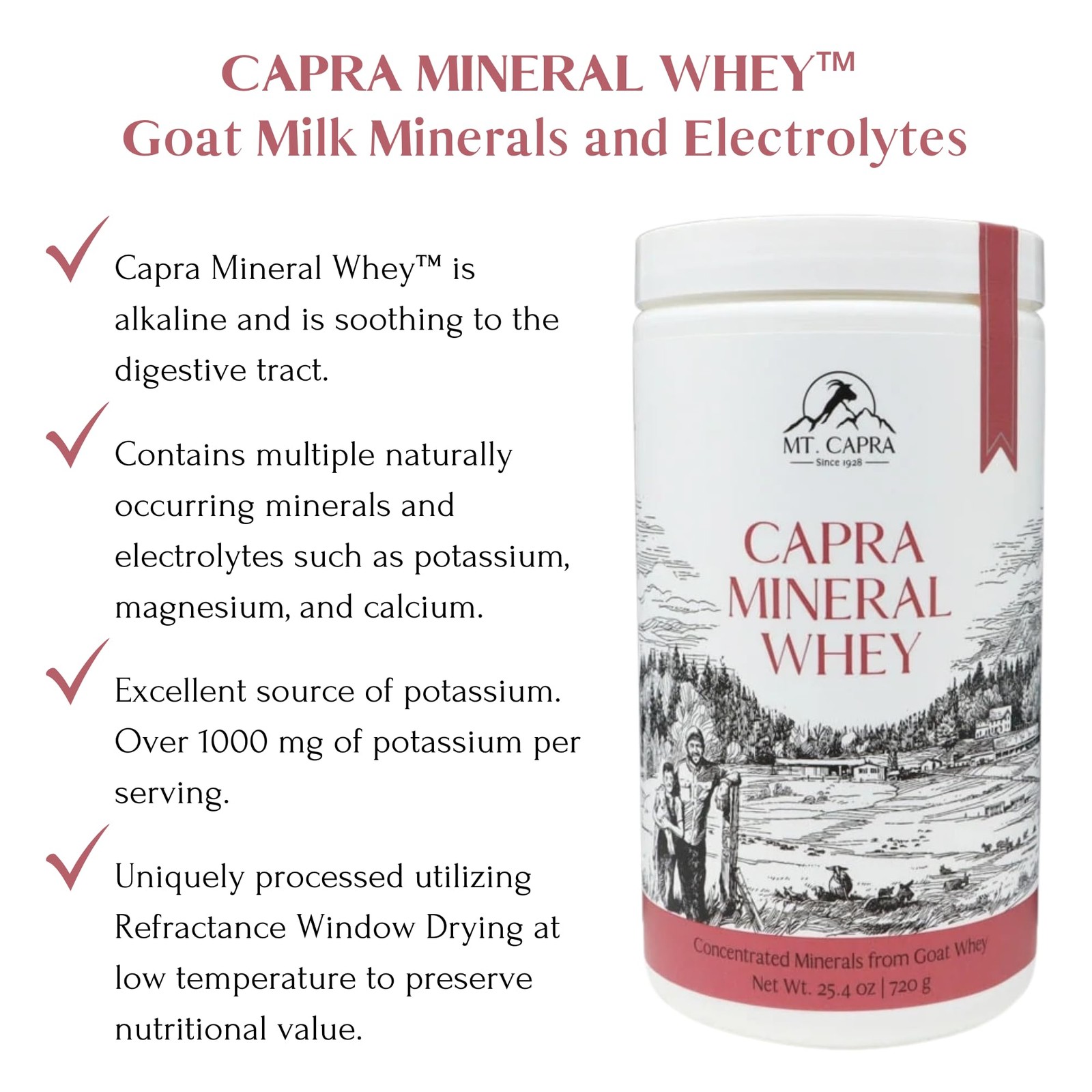Mt. Capra Mineral Whey | A Whole Food Bio-Available Mineral/Electrolyte Powde…