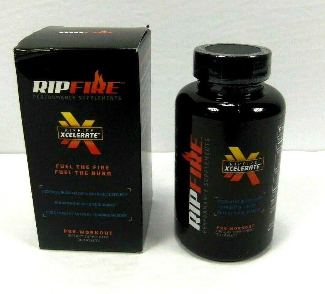 RipFire Xcelerate Pre Workout Dietary Performance Supplement 90 Tablets