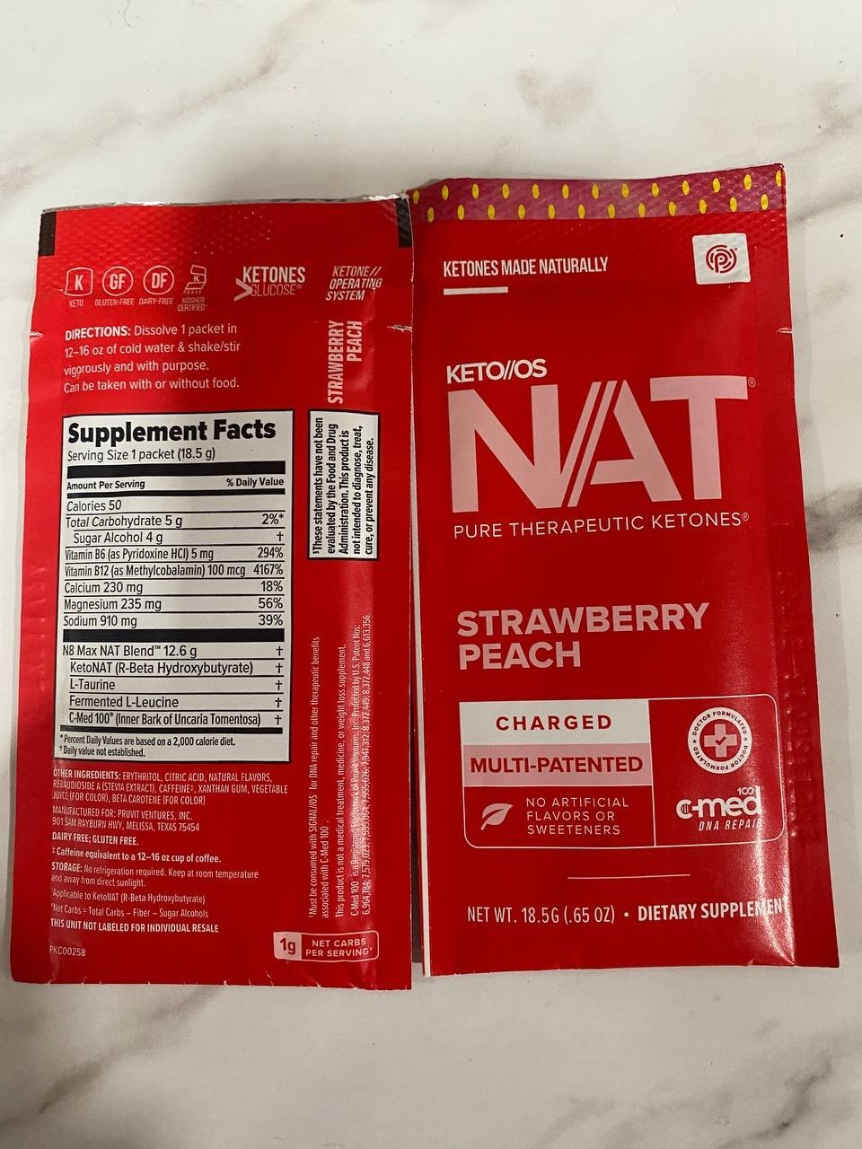 🔥K1 Ketones BUY ONE PACK no minimum NAT Pruvit Ketone Keto K_1 K-1🔥