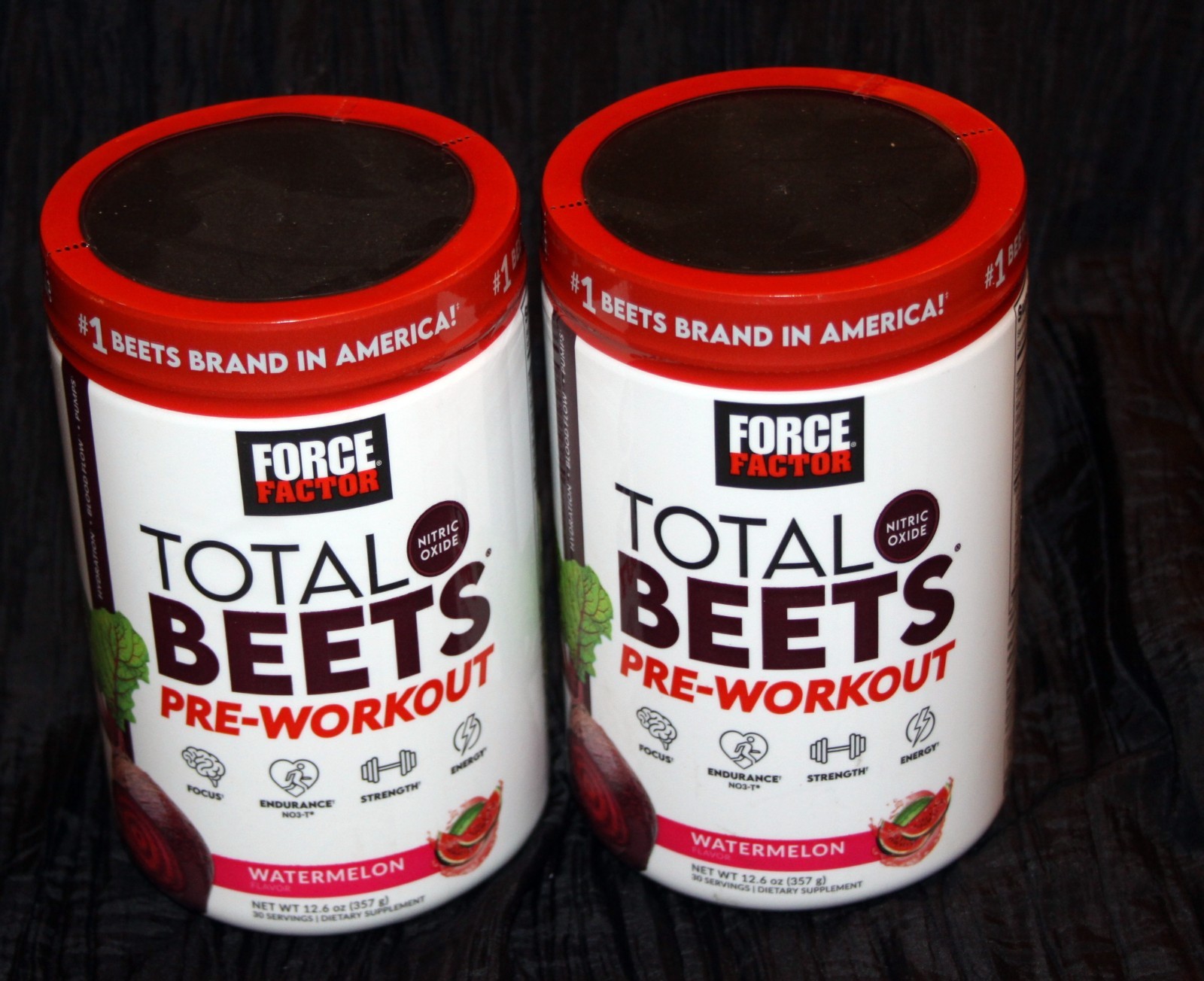 2 pack Force Factor, Total Beets®, Pre-Workout, Watermelon, 12.6 oz (356 g)