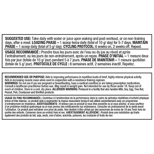 Creatine Monohydrate Powder Micronized Unflavored 1000g