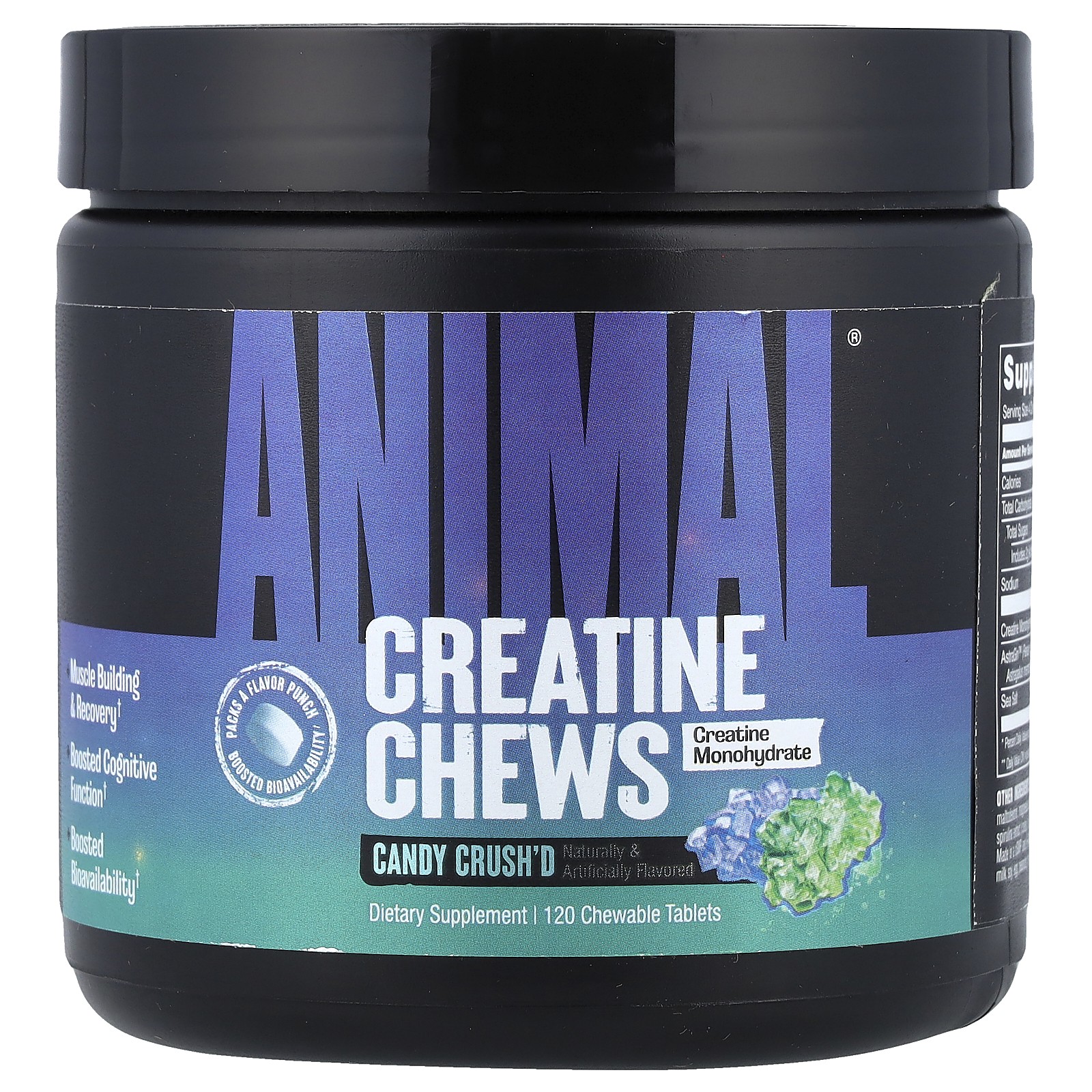 Creatine Chews, Candy Crush’d, 120 Chewable Tablets