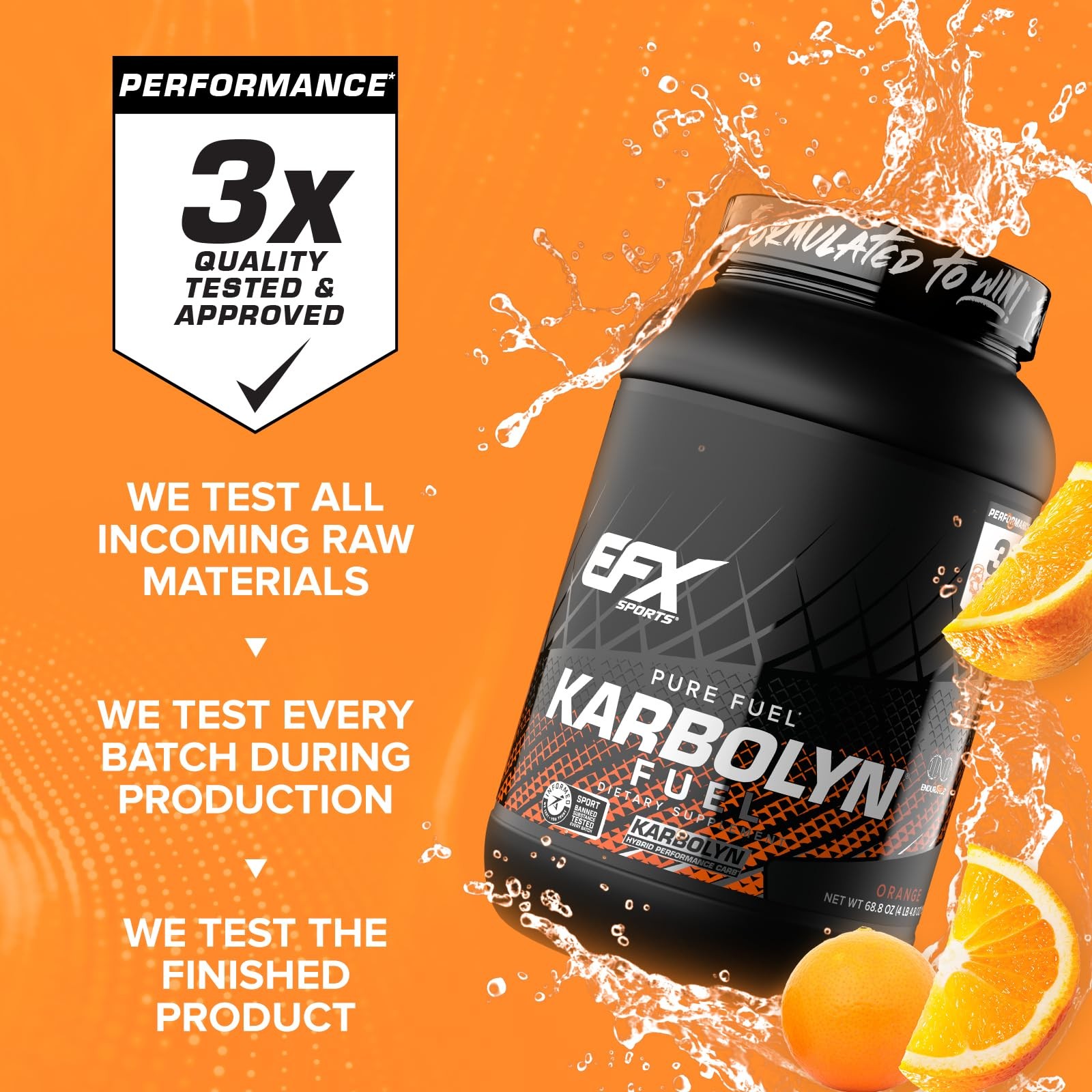 EFX Sports Karbolyn Fuel | FastAbsorbing Carbohydrate Powder | Carb Load, Sus…