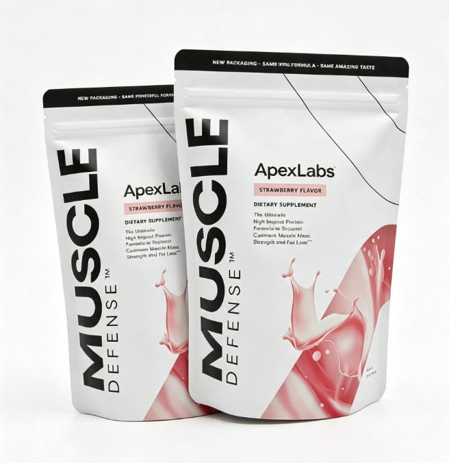 ApexLabs Muscle Defense Strawberry Flavor Dietary Supplement Powder 1-5 pack