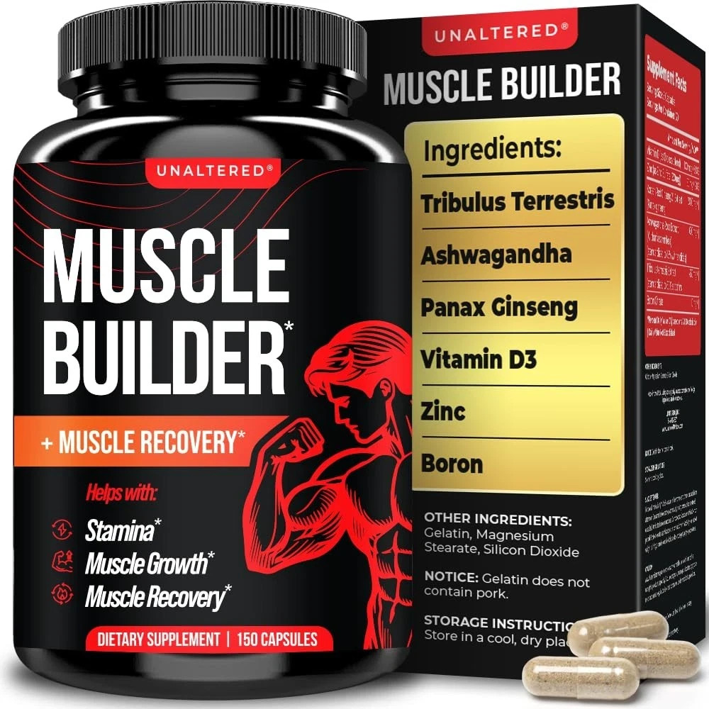 UNALTERED Muscle Builder for Men – Supports Muscle Growth Size Strength – Nat…