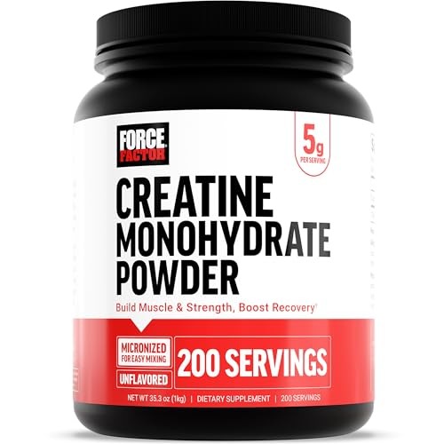 Creatine Monohydrate Powder 5g 200 Servings Unflavored Micronized
