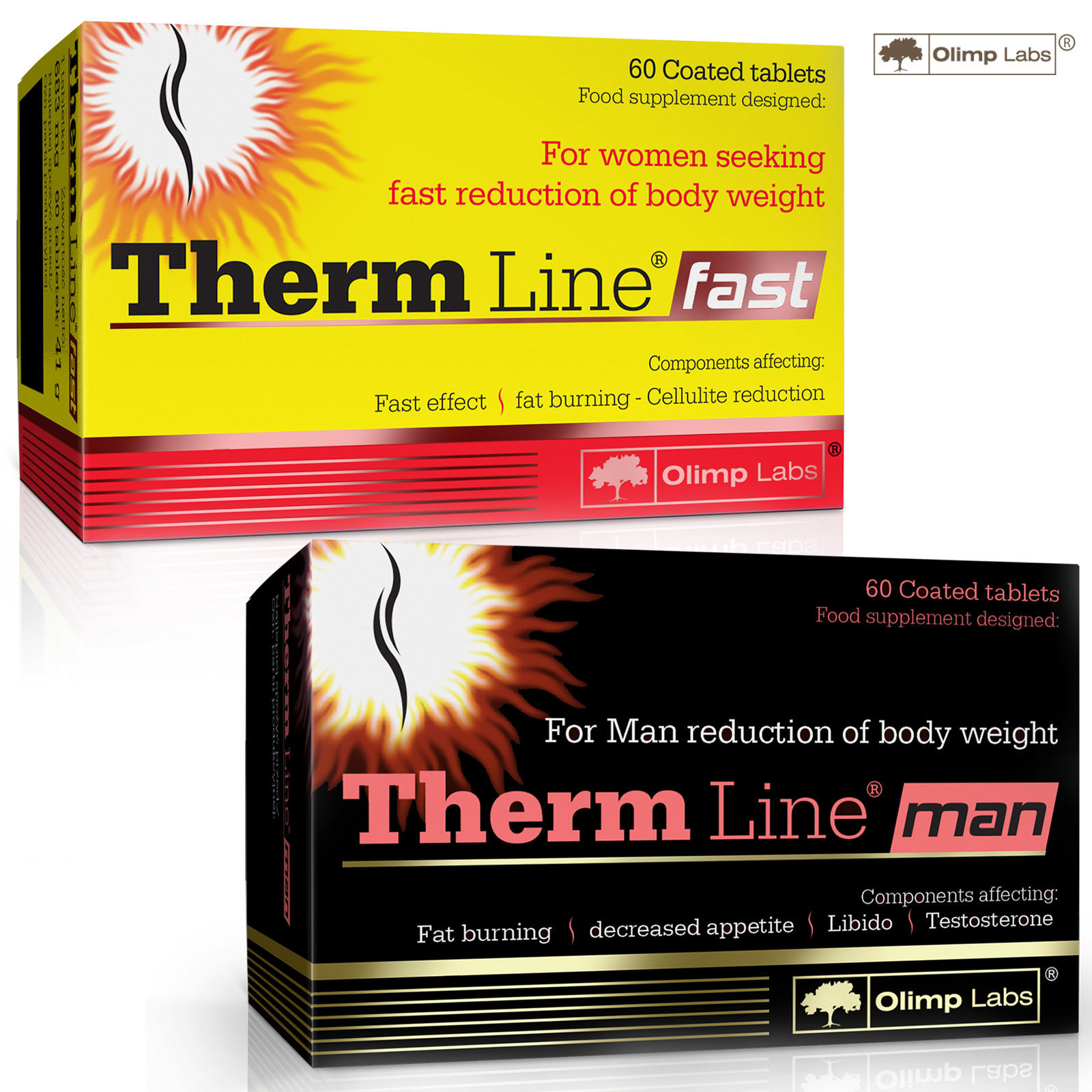Therm Line Fast And/Or Man 60-240Cap Thermogenic Fat Burner Weight Loss Sinetrol