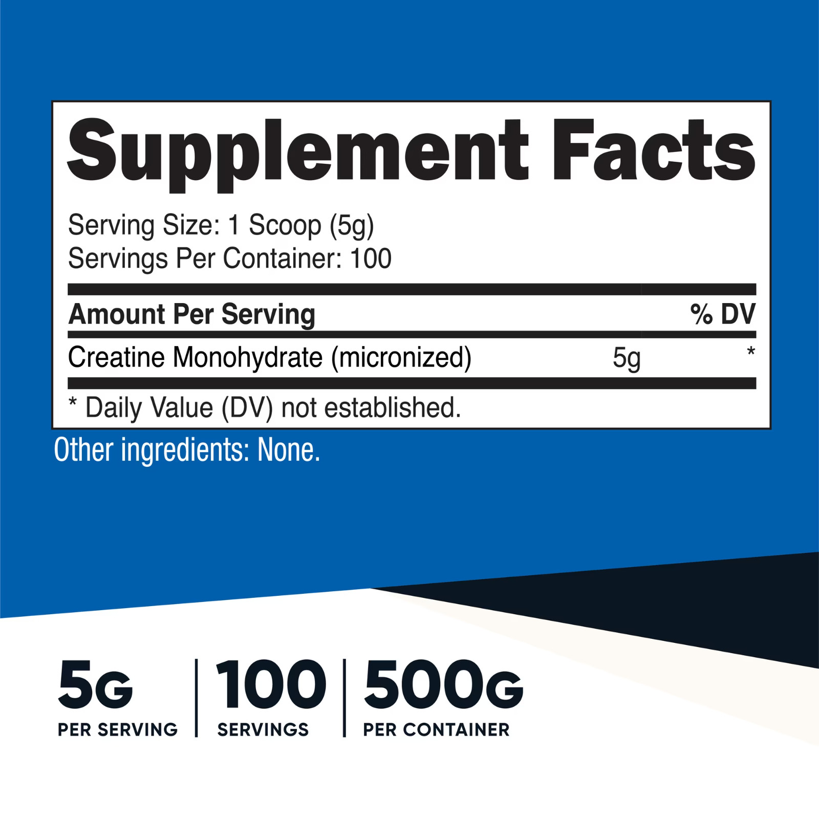 Nutricost Creatine Monohydrate Powder Micronized Unflavored 500g 100 Servings US