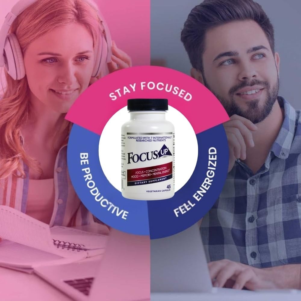 Focus Up Brain & Energy Support-For Memory/Focus/Mood/Mental Clarity EXP04:/27