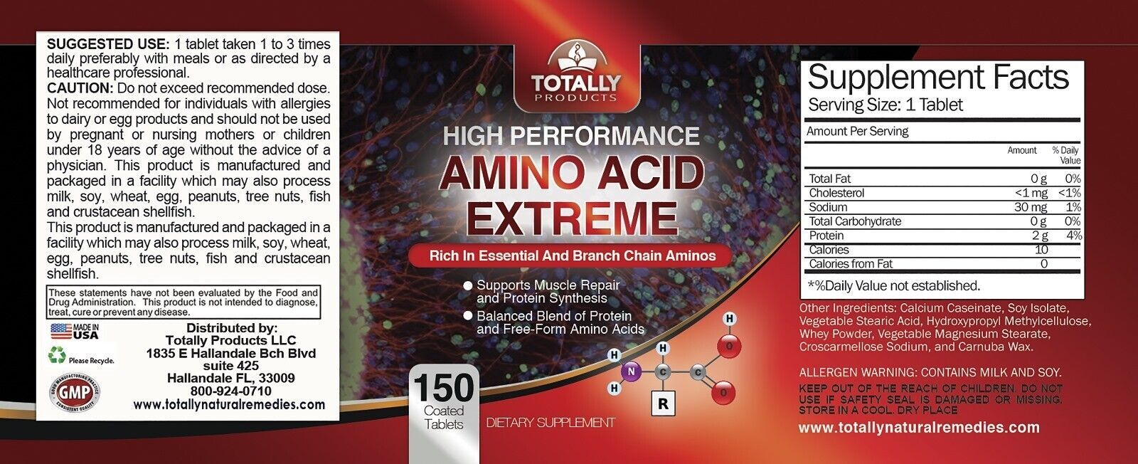 Amino Acids BCAA Muscle Support Supplement Topical Weight Management 30 Patches