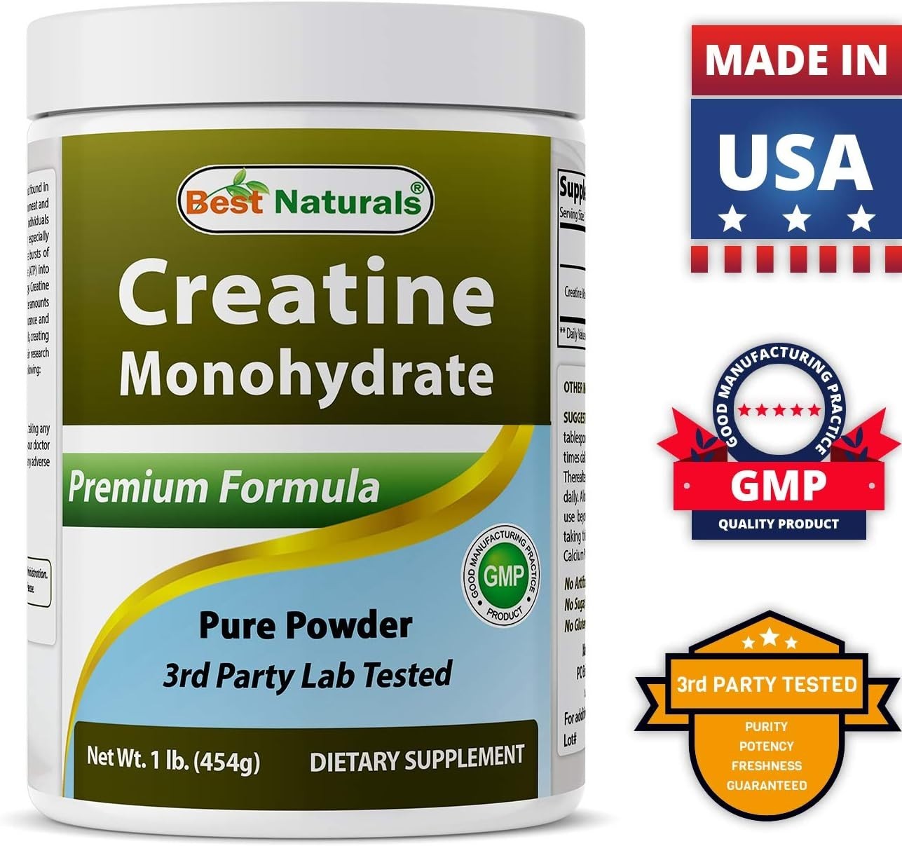 Best Naturals Creatine Monohydrate 1 Lb Powder
