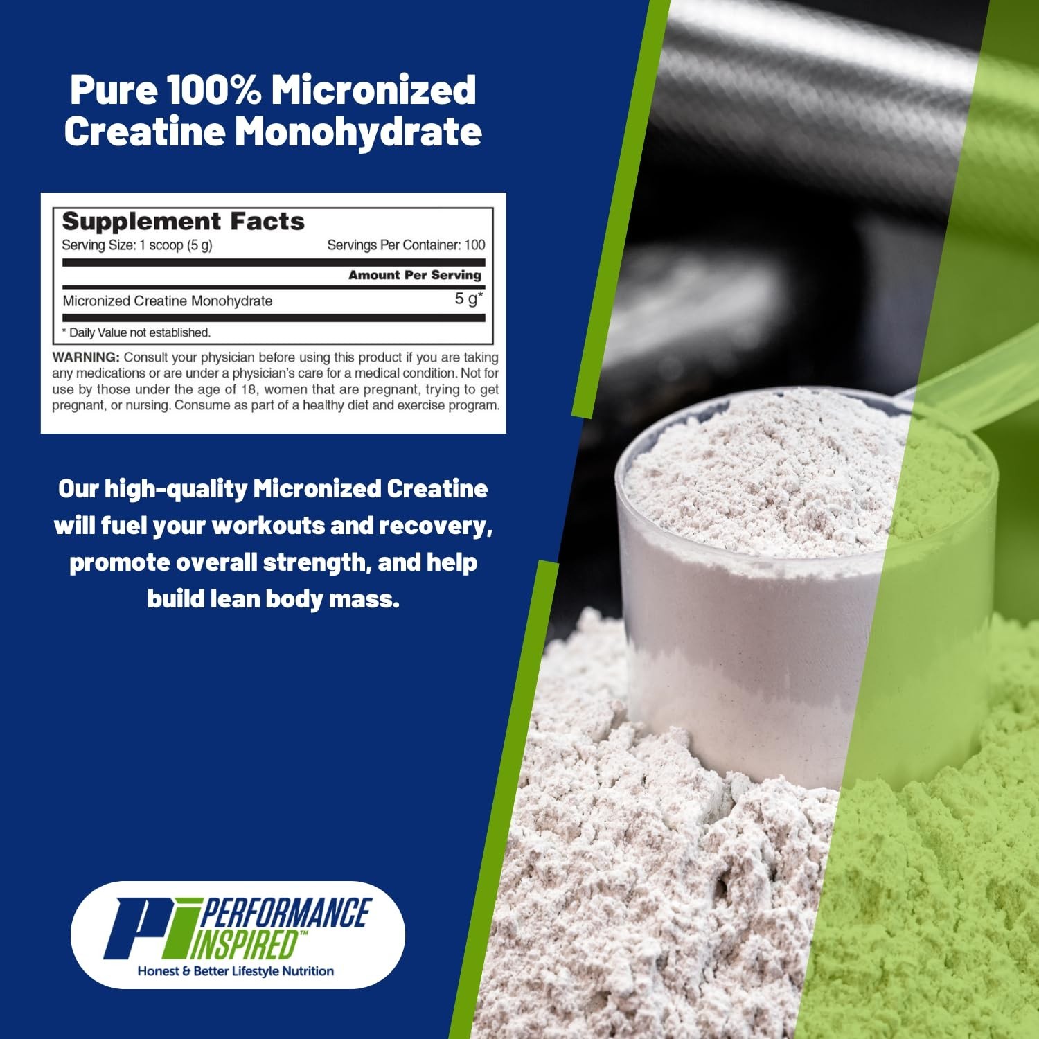 100% Pure Micronized Creatine Monohydrate – Unflavored, No Fillers – Muscle Grow
