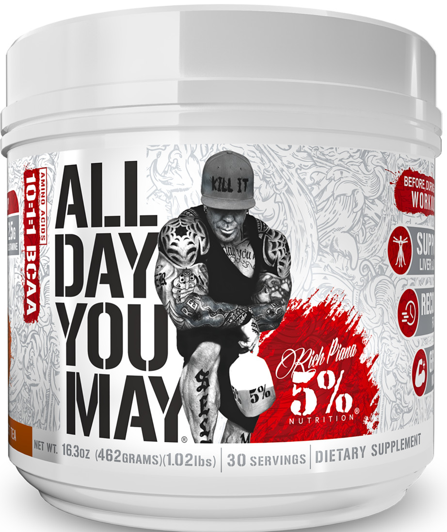 5% Nutrition Rich Piana All Day You May BCAA ALL FLAVORS LEGENDARY 💪 AMINOS