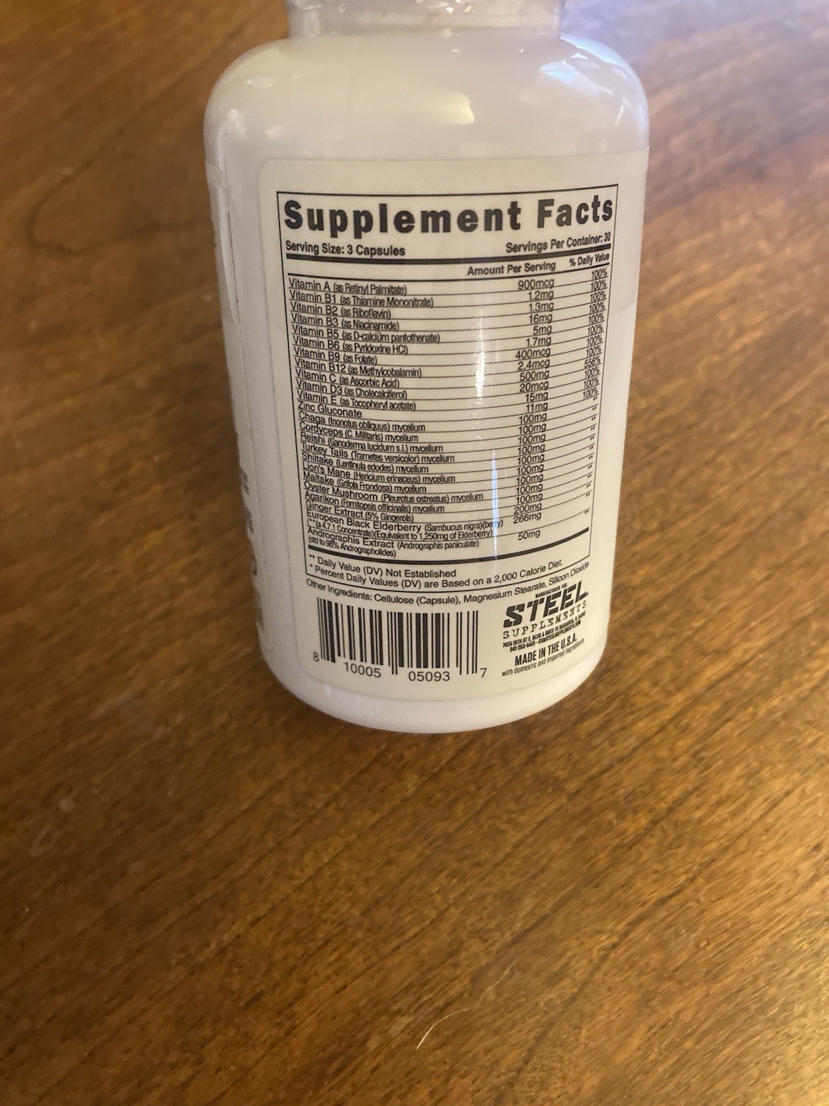 Steel Supplements Immune+AF Support 90 Capsules Lot Of 2, New BB 2/2027
